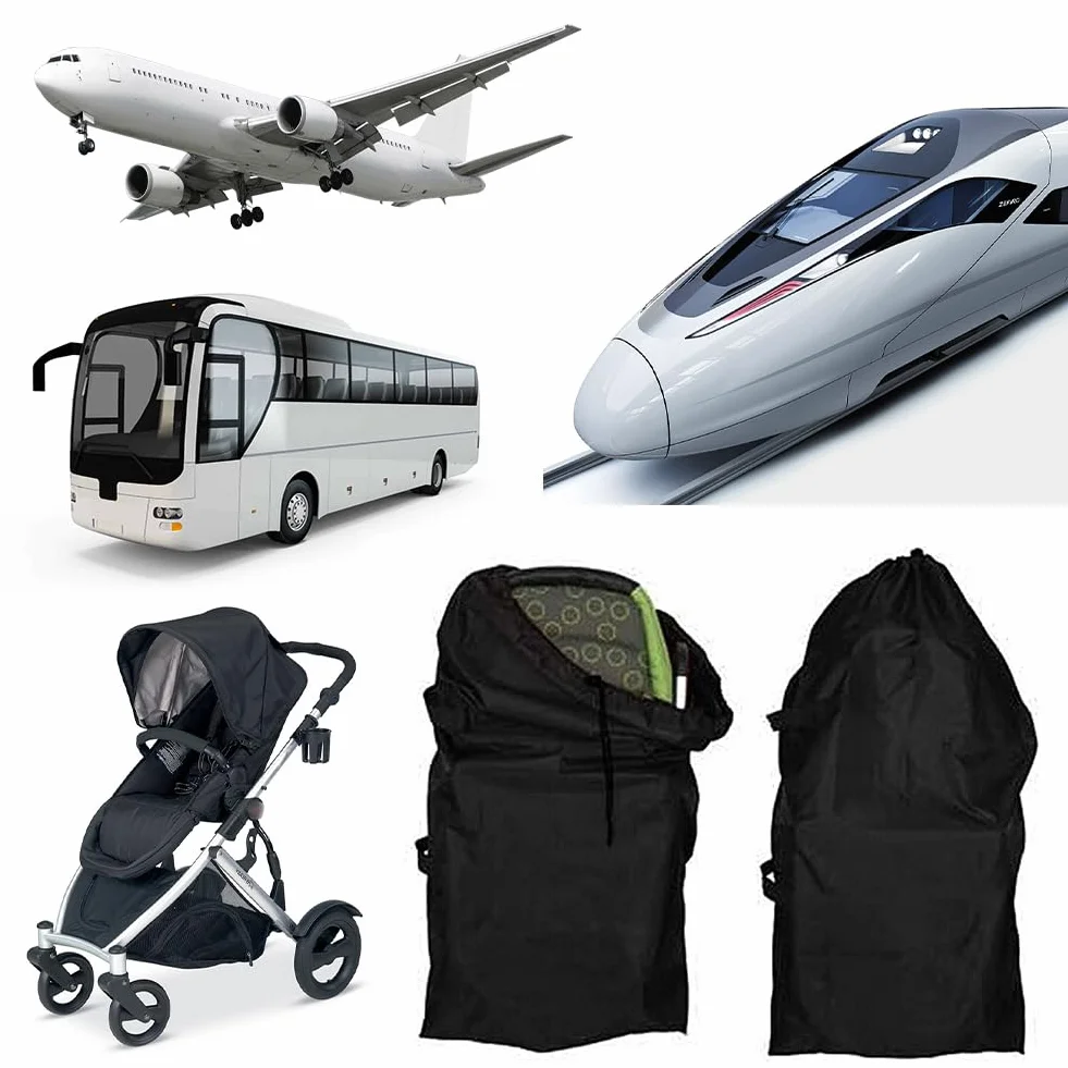 Bavooty Impermeable Cochecito Bolsa,Bolsa Cochecito Bebe,Bolsa de Cochecitos de Viaje,Bolsa de Transporte Bebé Cochecito,Kinderwagen Tasche für Flugzeug Reisen,114x39x30cm