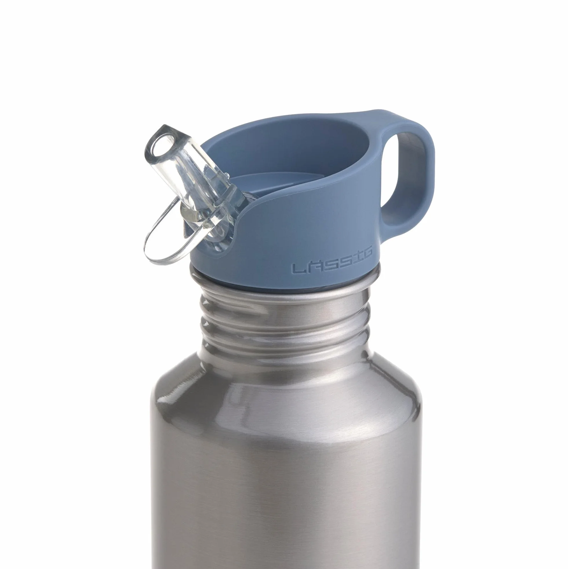 LÄSSIG biberón botella de acero inoxidable sin BPA 500ml niños guardería jardín de infancia a prueba de fugas con tapa deportiva para beber/Bottle Stainless Steel Adventure Tractor