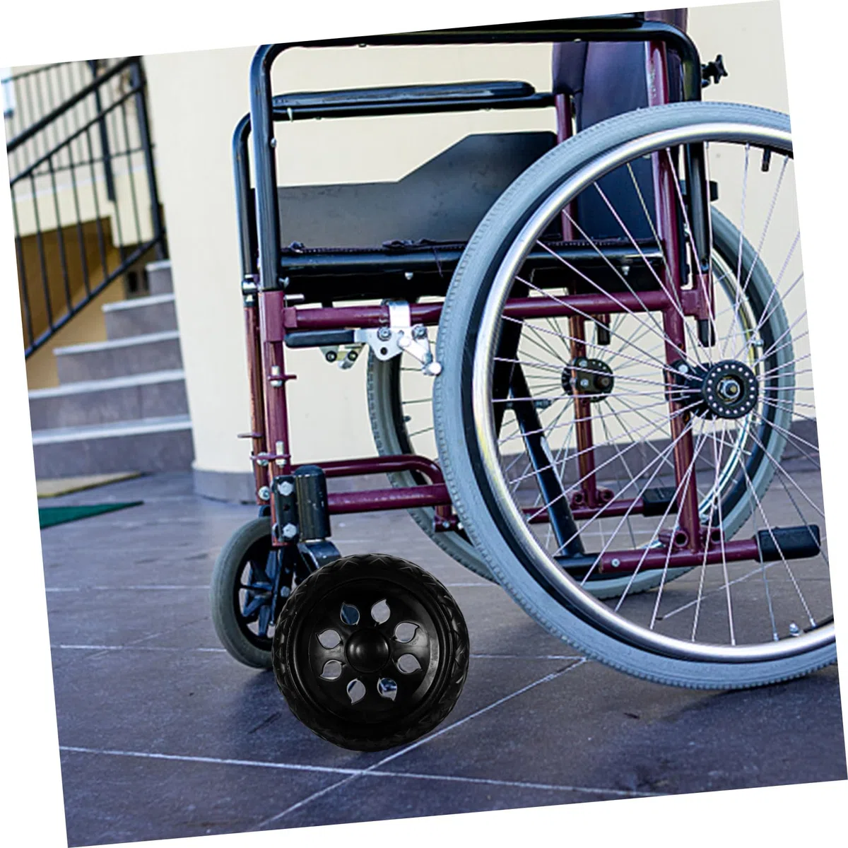 HOMSFOU Ruedas Para Carrito De Compras 2 Piezas Repuestos Ruedas Giratorias 6.29X6.29X1.18 Pulgadas Ruedas De Repuesto Para Carro De Compra Uso Diario Fácil Instalación