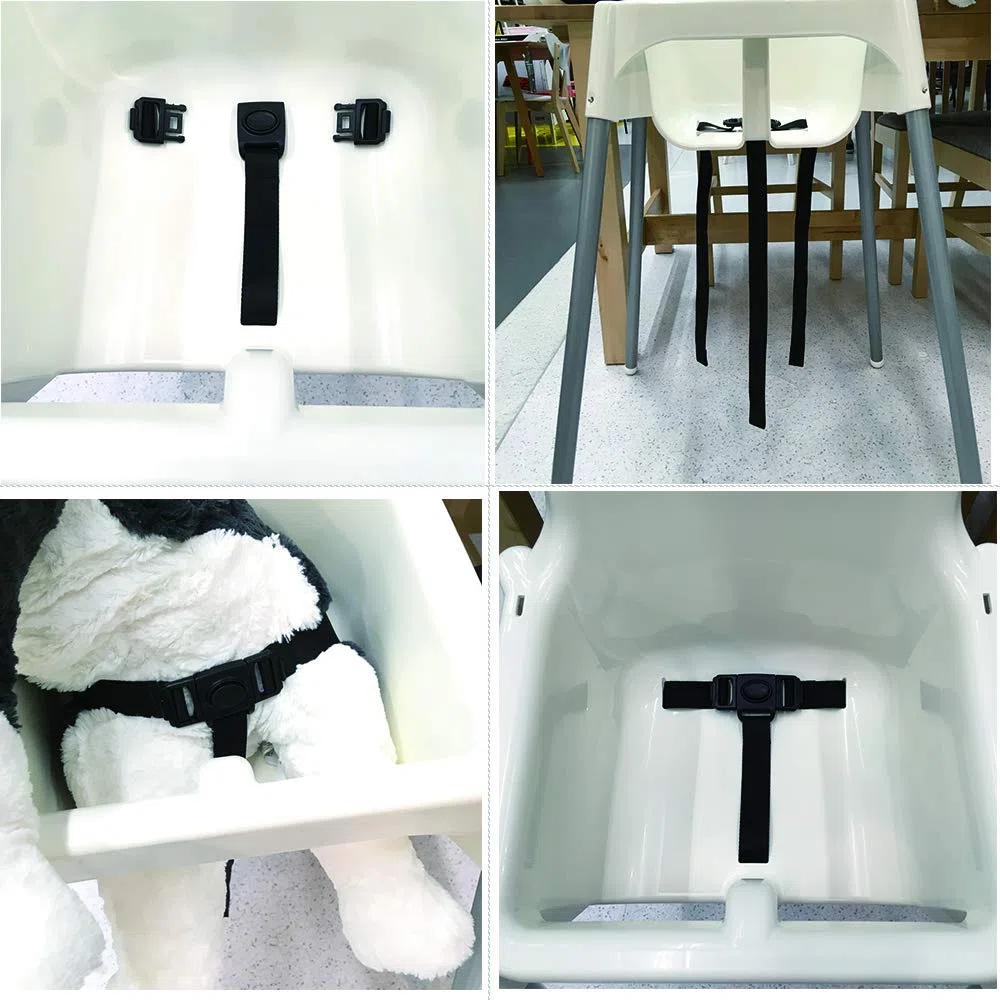 zarpma Cinturón de seguridad para bebé, cinturón de 3 puntos para niño seguro para silla alta IKEA ANTILOP