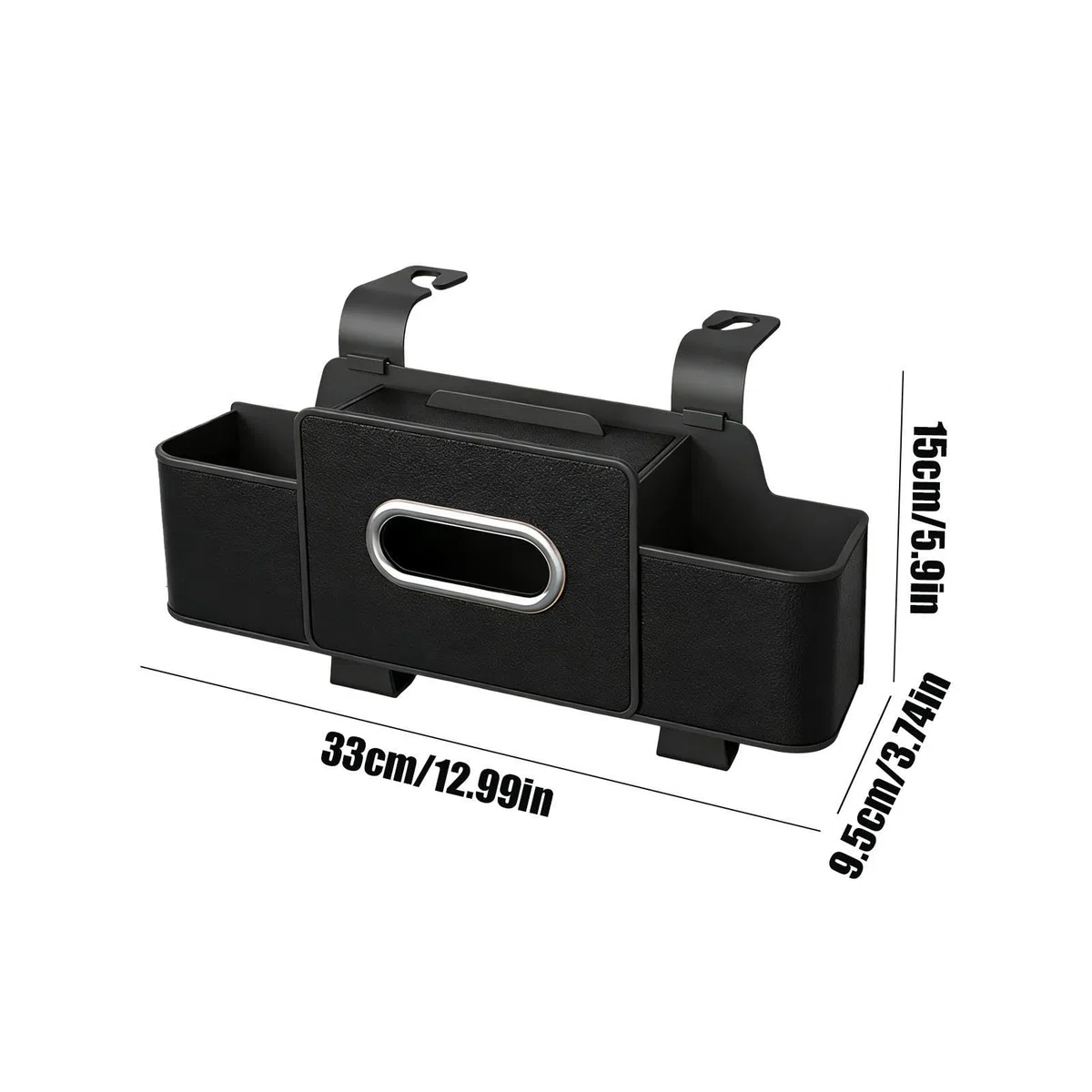 Organizador de asiento trasero para coche, soporte impermeable para bebidas con cubo de basura integrado, almacenamiento para asiento de coche con gancho, para teléfono, aperitivos, bebidas, bolso