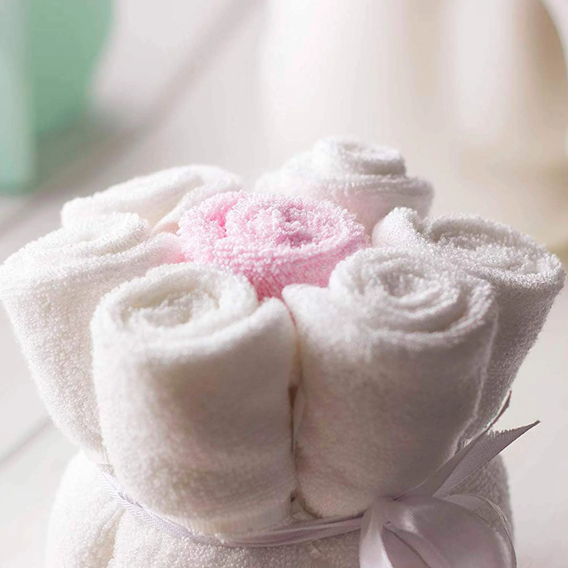 JM Baby - Toalla de baño para bebé, 100% bambú, ultragruesa, 500 g/m², Protege contra irritaciones y erupciones cutáneas, 25 x 25 cm, Toalla de baño para recién Nacidos, Accesorios para Cambiador,