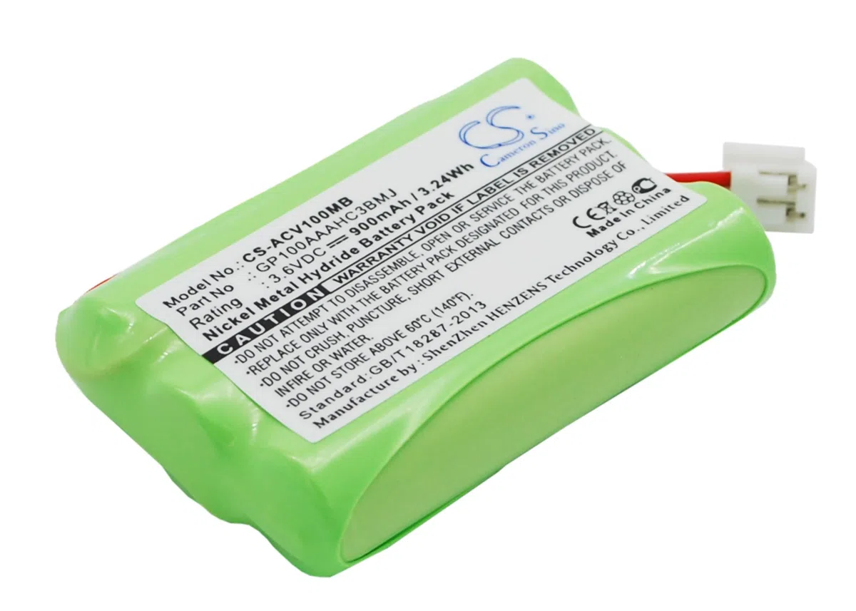 TECHTEK Batería 900mAh Compatible con [Audioline] Baby Care V100, G10221GC001474 sustituye GP100AAAHC3BMJ FBA