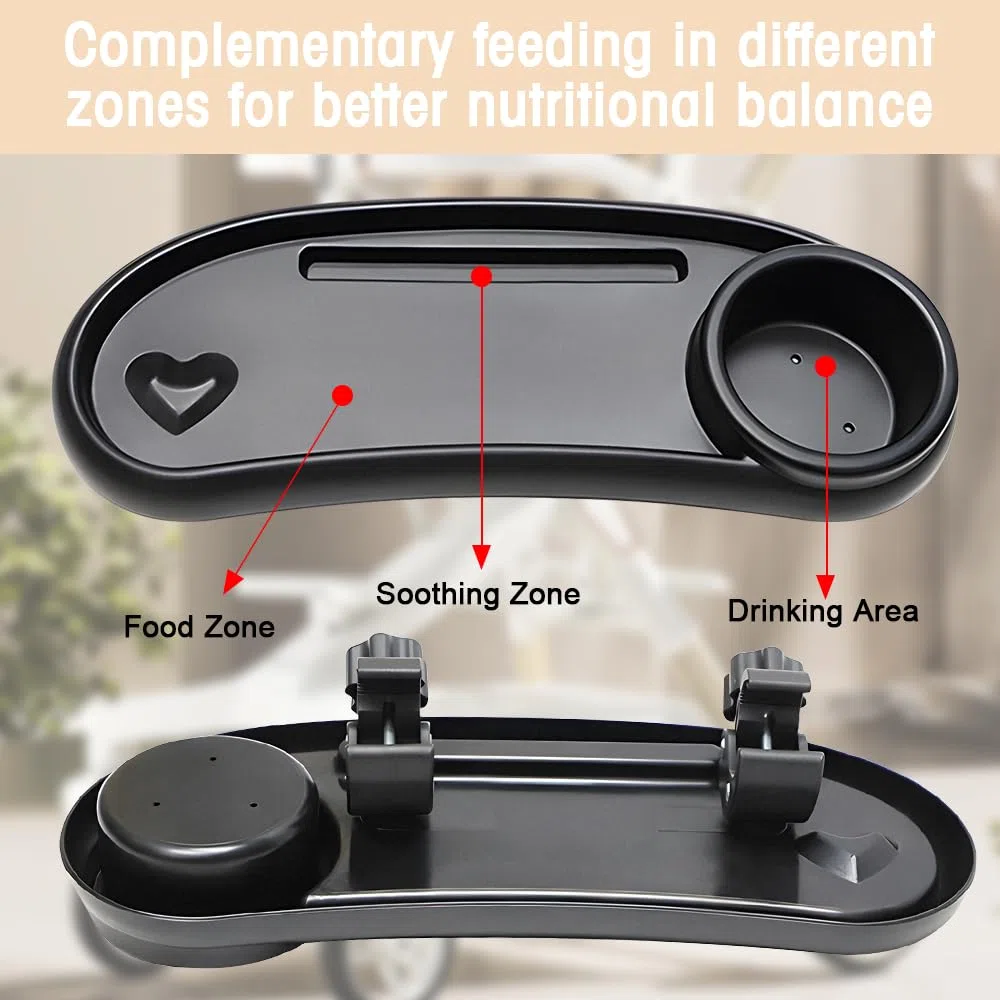 Bandeja Para Cochecito, 3 en 1 Bandeja para Refrigerios para Cochecitos con Clip Ajustable, Bandeja de Aperitivos para Cochecito, Portavasos para Cochecito, Accesorio Universal para Cochecitos
