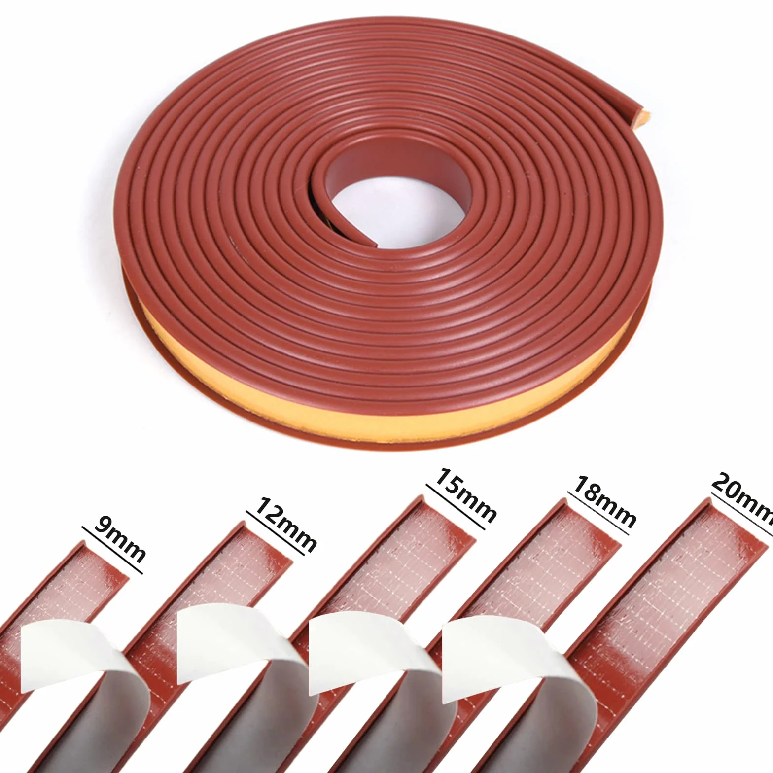 Cinta autoadhesiva en forma de U, 5 metros de cinta para bordes de muebles, protección flexible de TPE, protección de bordes plegable para bordes de armario, listón, encimeras (gris, 12 mm x 5 m)