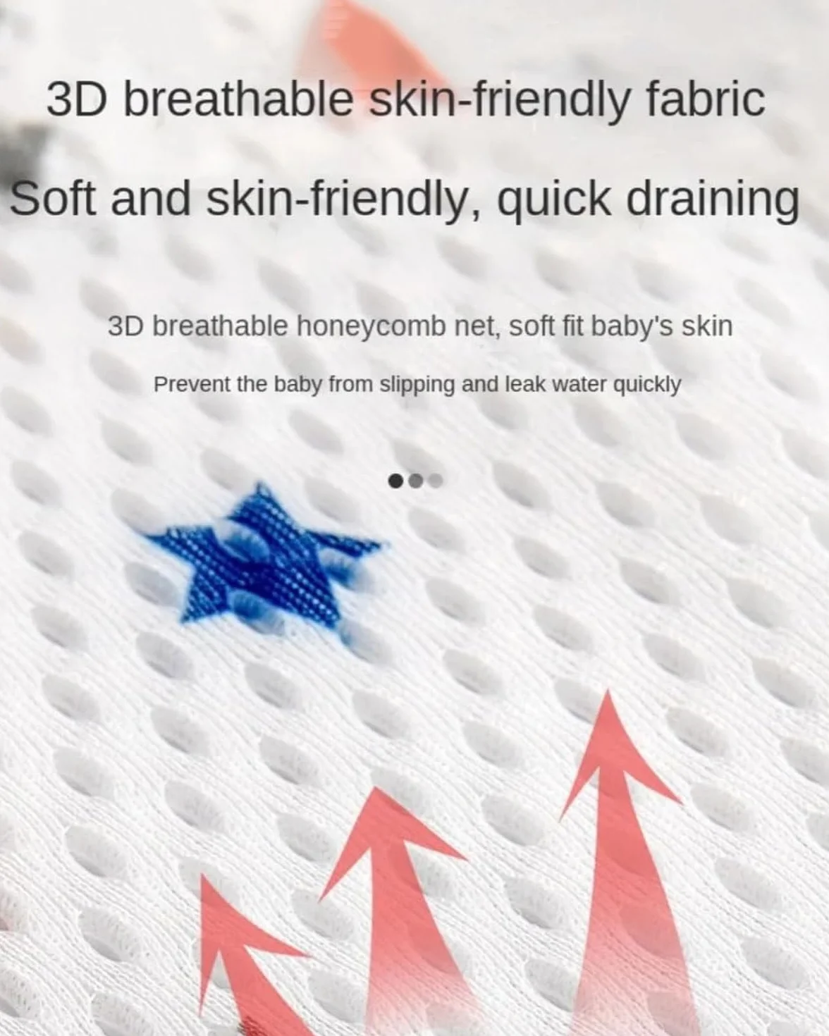 Asientos para el baño para bebés,1pcs Cojín de baño para bebé,Ajustable Red de Soporte,Red de Baño para bebés,Red Antideslizante para Recién Nacidos,Asiento Hamaca Bañera Bebé para 0-36 meses