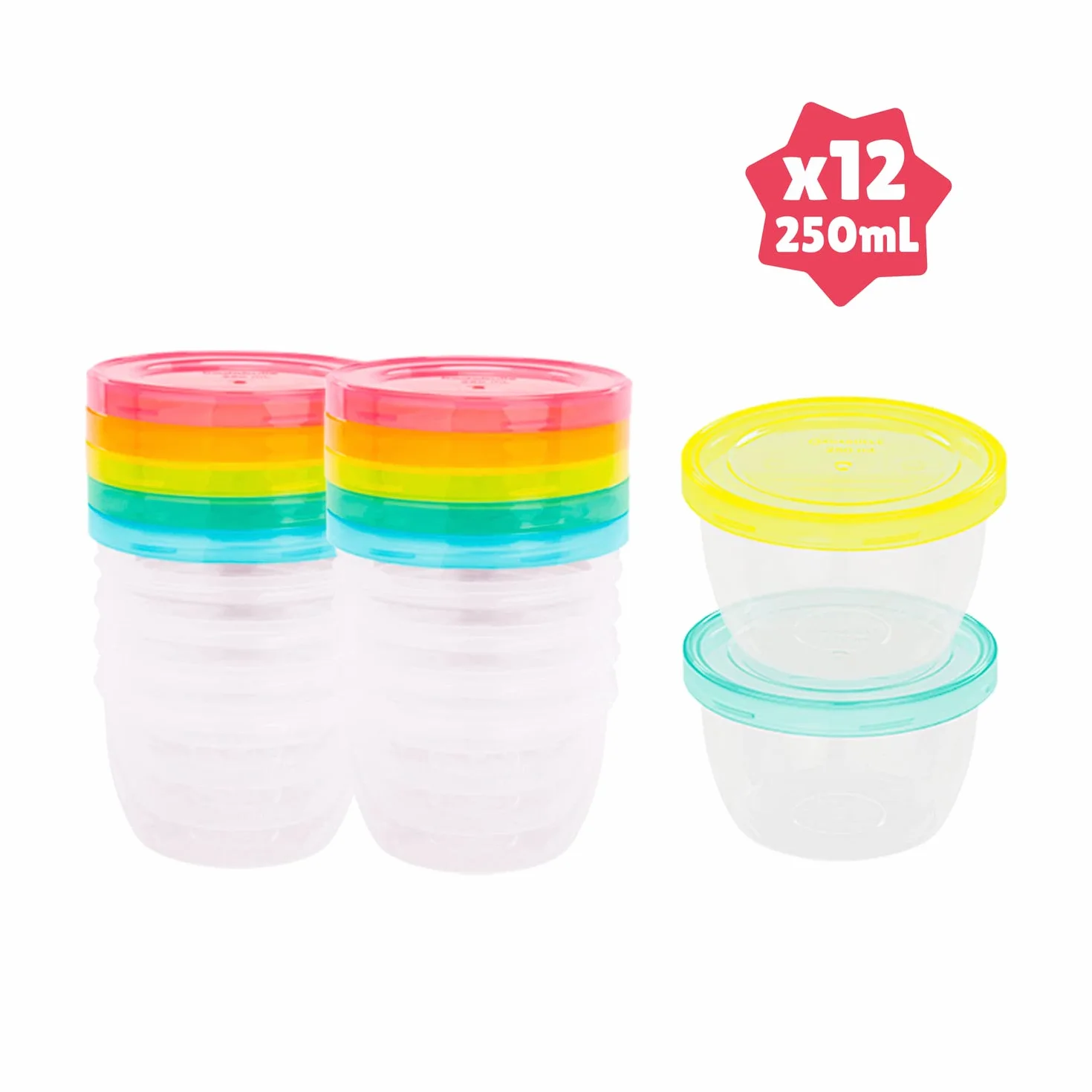 Badabulle Lote de 12 Badabowls 250 ml