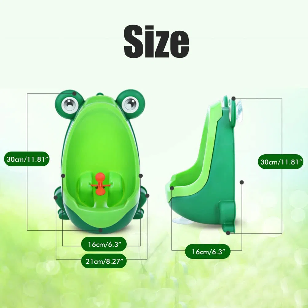 Rana Pee Training Lindo Orinal de Dibujos Animados Ranas Orinal de Entrenamiento para Niños con Ventosa de Dibujos Animados con Punto de Destino Divertido