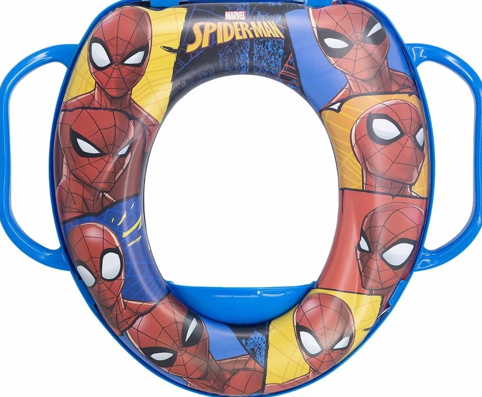 Stor Reductor de inodoro infantil Marvel Spiderman, con cómodo acolchado y dos asas, lavable y reutilizable