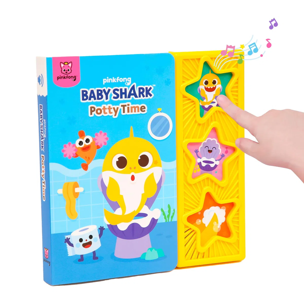 Baby Shark - Libro de sonido de 3 botones: libros interactivos de entrenamiento para ir al baño para niños pequeños, juguetes de aprendizaje