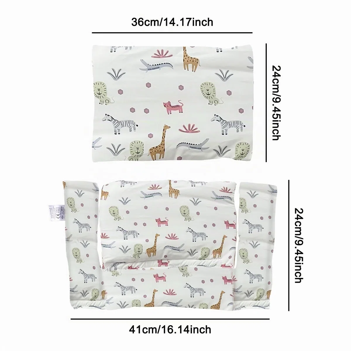 Cojín de asiento para trona Stokke Tripp Trapp: doble acolchado, impermeable, cojín de asiento para niños, extraíble, algodón orgánico suave accesorio (zoológico)