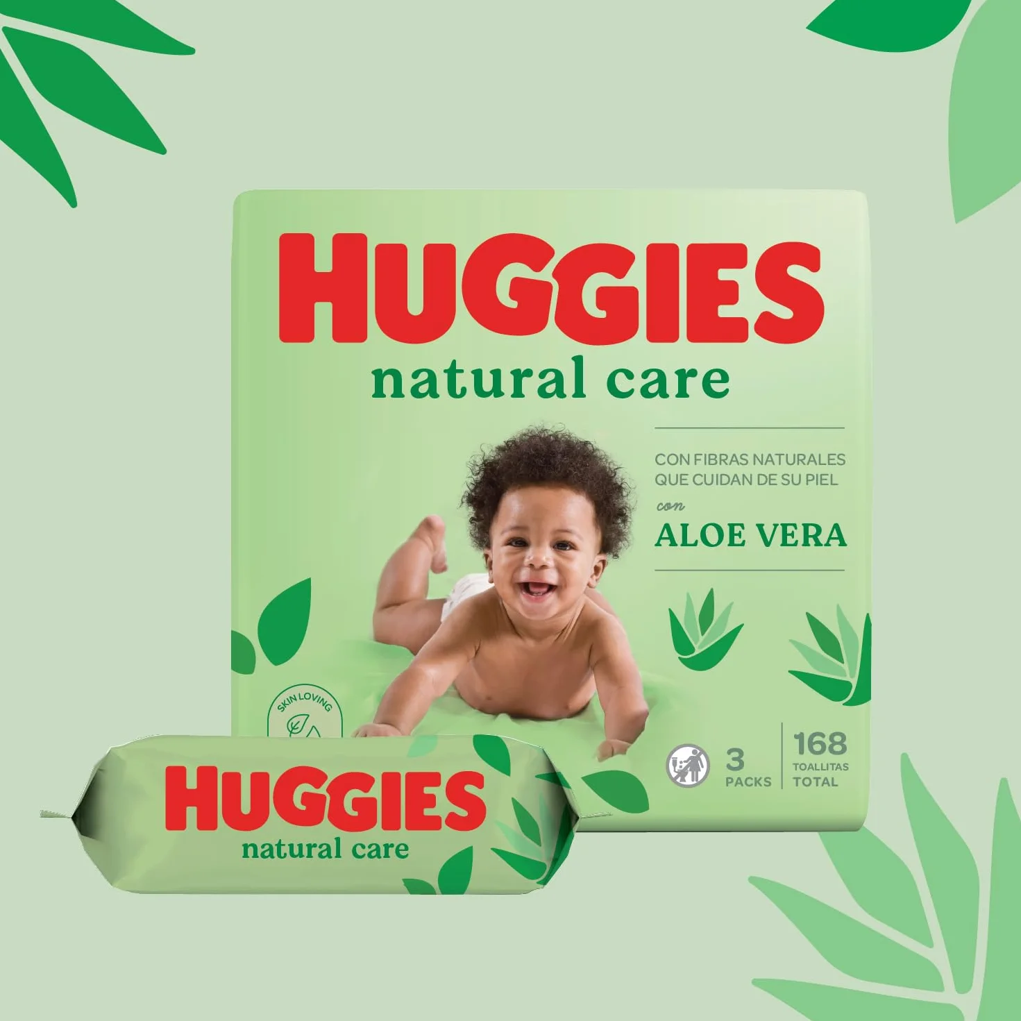Huggies Natural Care Toallitas para Bebé Aloe Vera 10 Packs 560 Toallitas