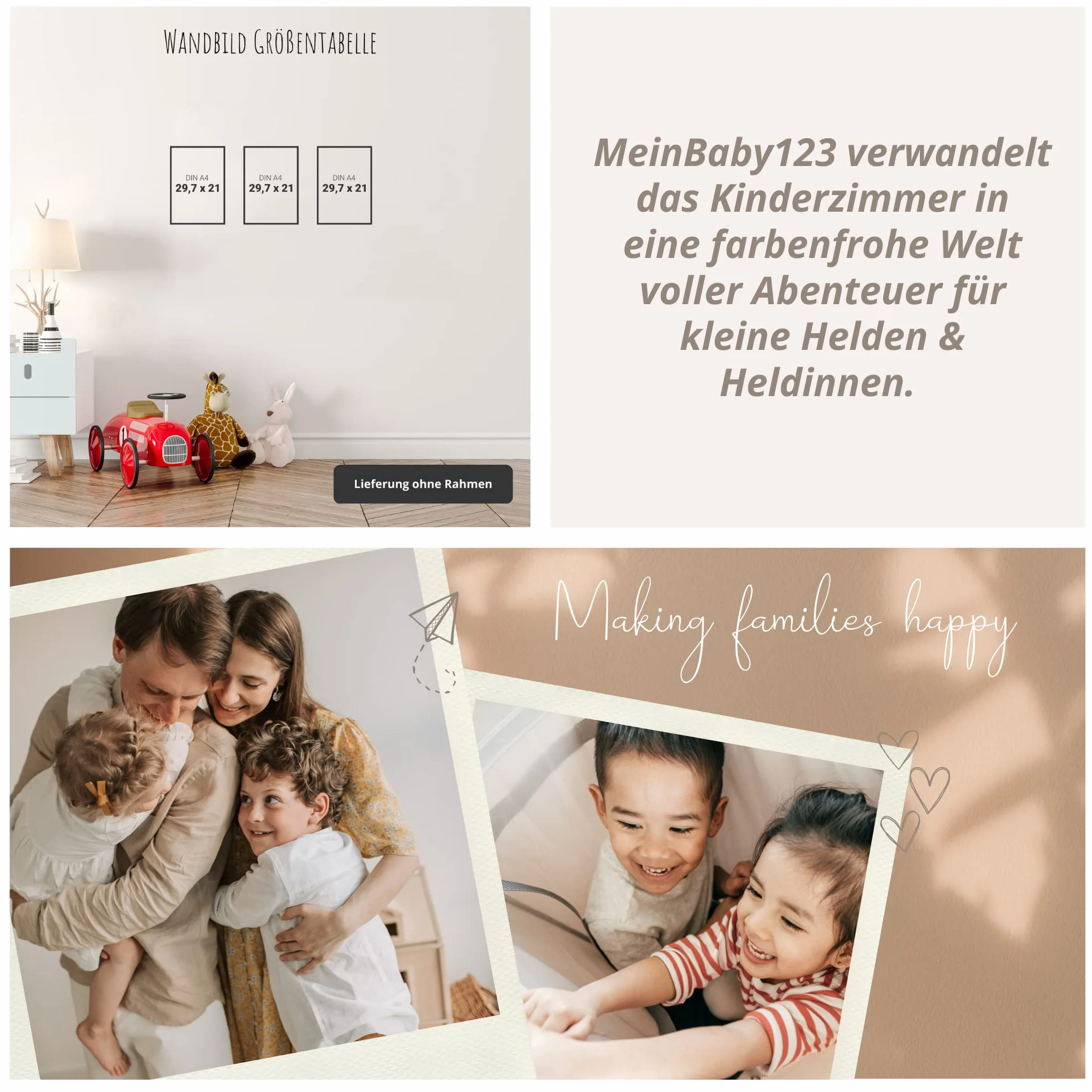 MeinBaby123 Póster de dinosaurio para habitación infantil, juego de 3 dinosaurios, DIN A4, imágenes para habitación infantil, imágenes decorativas de dinosaurio, decoración para habitación de bebé