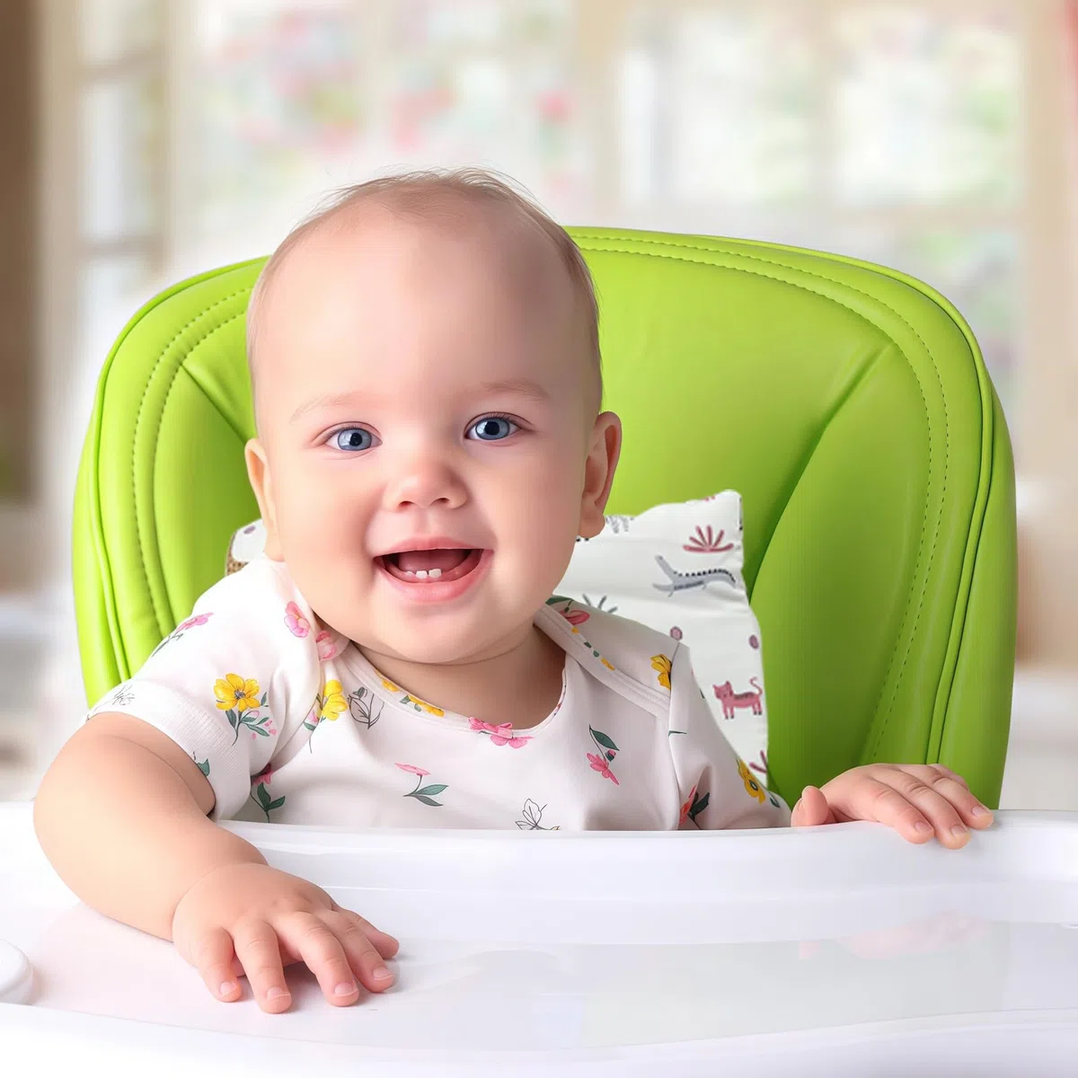 Cojín de asiento para trona Stokke Tripp Trapp: doble acolchado, impermeable, cojín de asiento para niños, extraíble, algodón orgánico suave accesorio (zoológico)