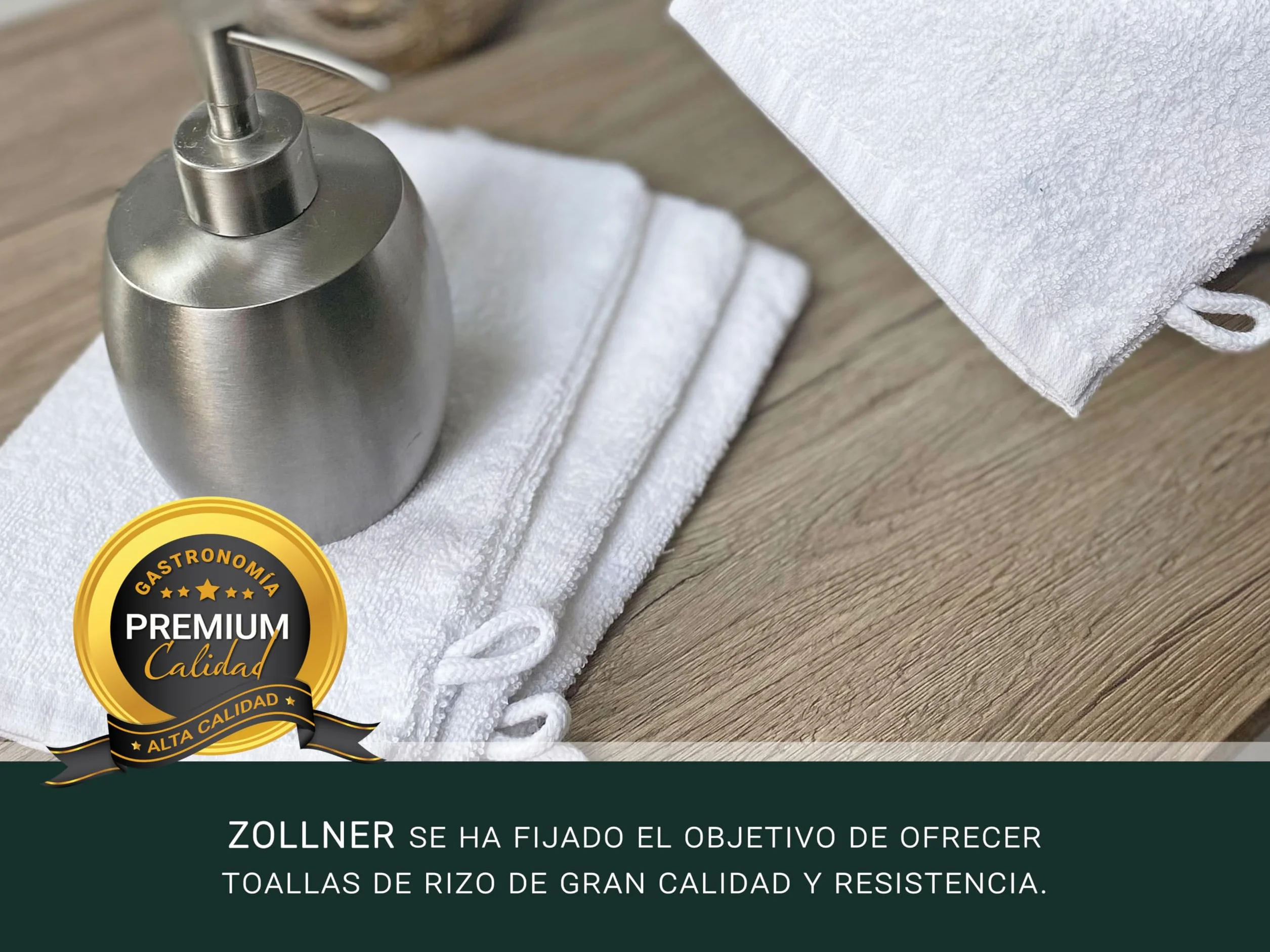 ZOLLNER Manoplas de baño 100% algodón 16x21 cm Blanco