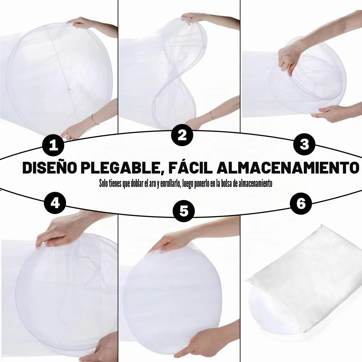 Mosquitero Grande Universal con Diseño de Cúpula Mosquitero 0.6 X 2.5 X 12m | Portátil Ultraligera Para Interiores y Exteriores Ideal para Camping Viajes y Uso Doméstico Blanco