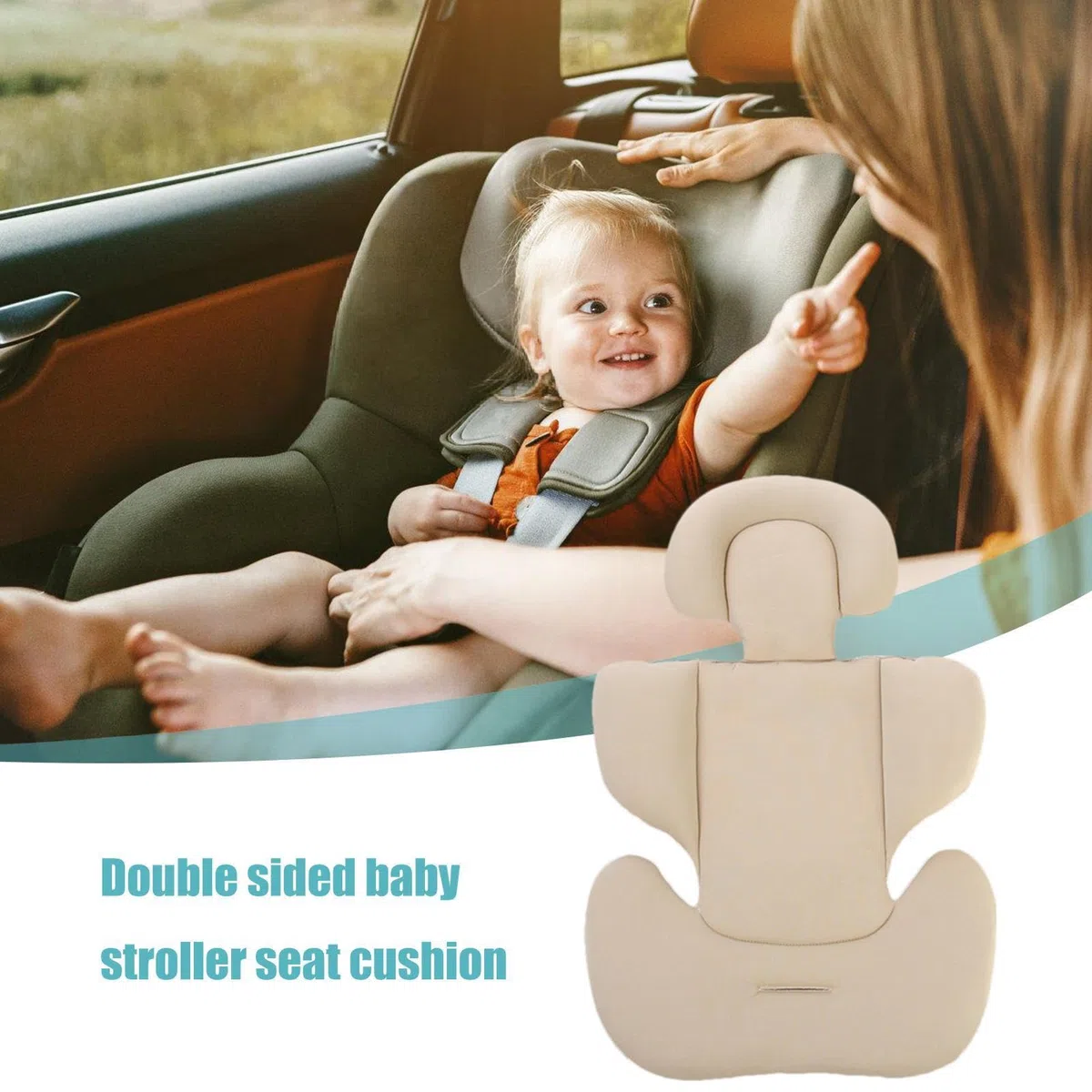 Inserto Para Asiento De Coche Para Bebé, Inserto Para Recién Nacido Para Asiento De Coche,Cojín Acogedor Para Asiento De Coche Para Recién Nacidos, Soporte Para La Cabeza De Bebé Para Cojín De Asiento