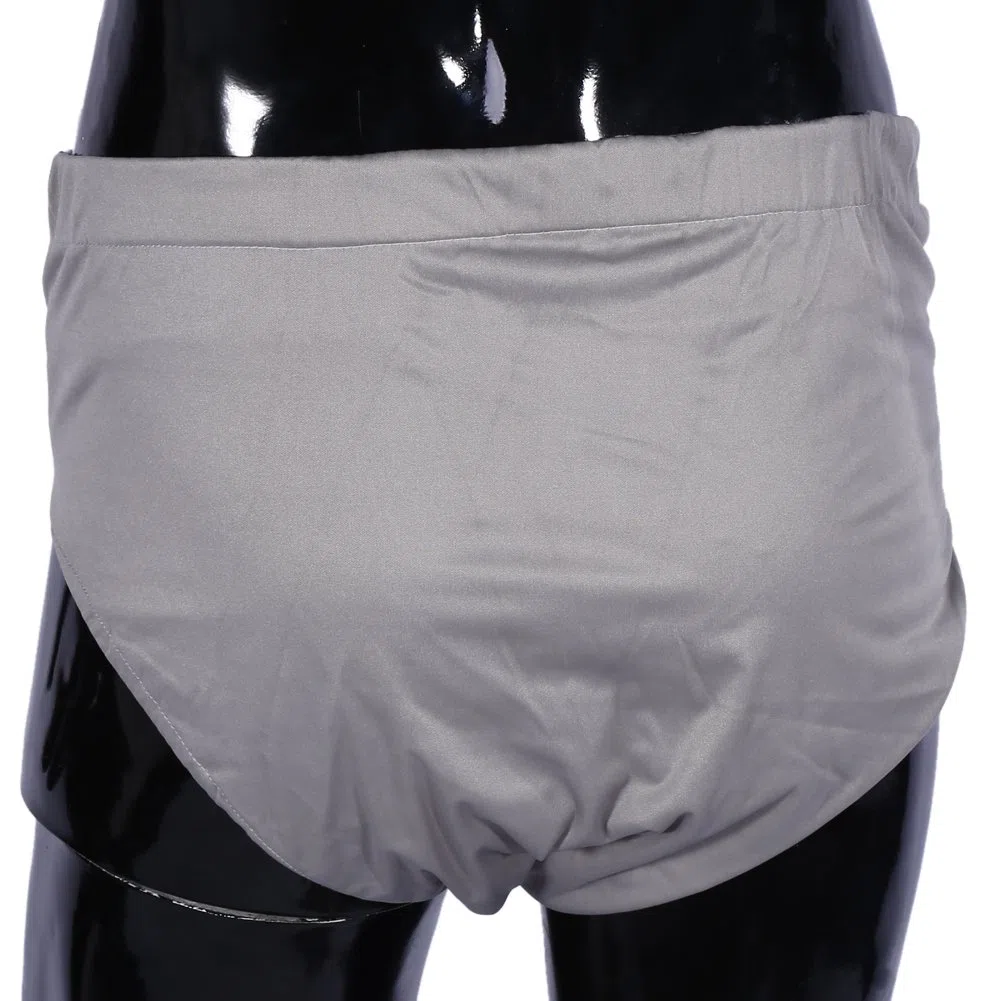 Nikou Pañal de tela para adultos, pañal de tela para cuidado de incontinencia adjuatable lavable nuevo para adultos, pantalón de pañal transpirable (Color : Gris)
