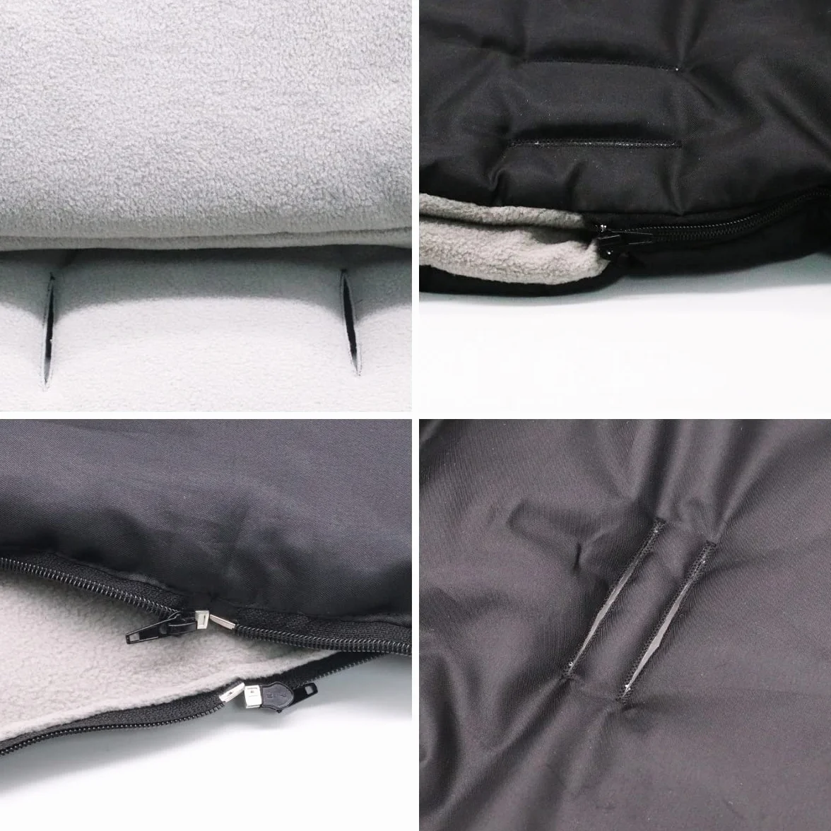 Saco de dormir para bebé de invierno, saco universal para silla de paseo Sacos de Abrigo para Carritos Saco de Dormir Universal para Bebé Antideslizante, Impermeable y Fría, Desmontable Negro