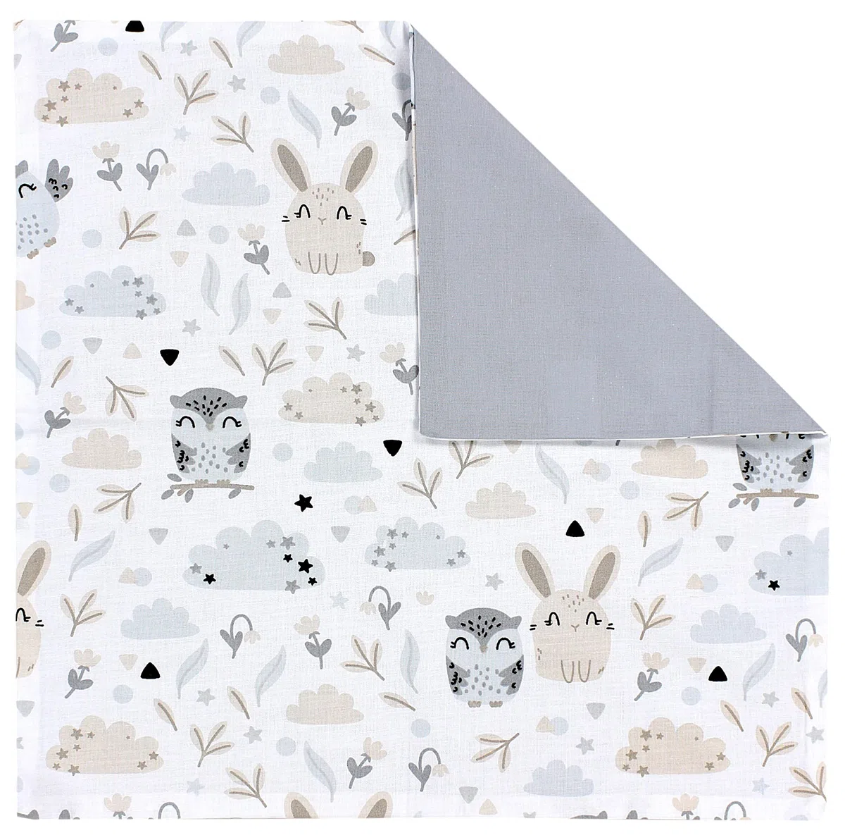 TupTam Fundas de Cojin con Diseño Decorativo para Niños Paquete de 2, Conejo/Búho, 50 x 50 cm