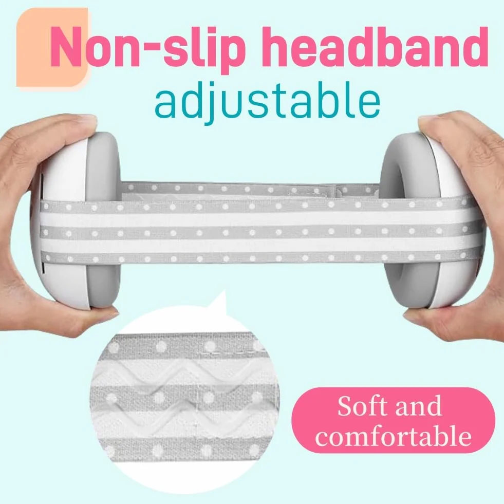 2 en 1 Protectores Auditivos para Bebés,Cascos Bebe Antiruido Protectores Auditivos,Casco Bebe Golpes,2in1 Orejeras para Bebés,Cascos Antiruido para Bebe,Protección Auditiva Bebé Auriculares