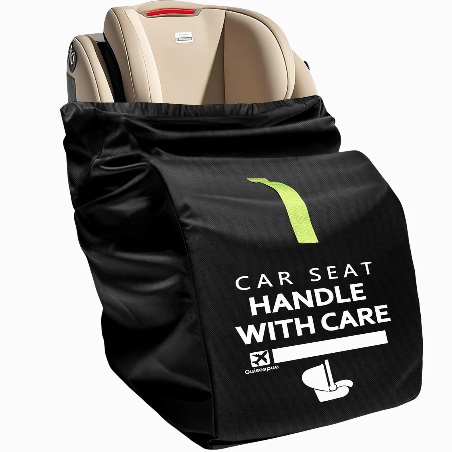 Guiseapue Bolsa de Viaje para el Asiento de automóvil avión: Bolsa de Asiento de automóvil Premium para Viajes de Aire para Todos los transportistas para bebés y Refuerzo y Convertible, Cobertura