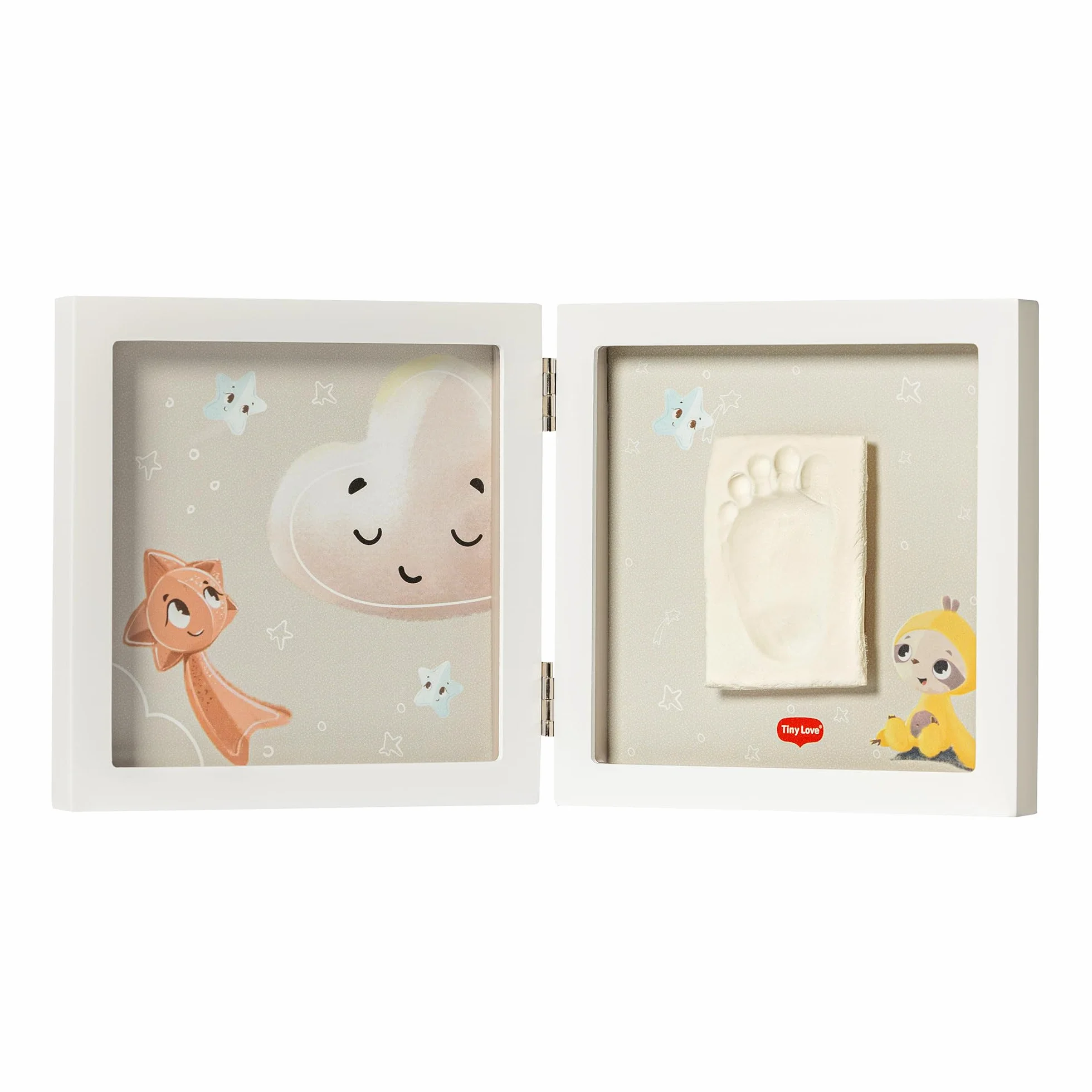 Tiny Love Marco Único, Kit Huella Bebé Pie y Manos, Kit Cuadro Personalizado con Foto, Recuerdo Pie y Mano, Dermatológicamente Testado, Regalos Recién Nacidos, Kit Todo en Uno, Tiny Creations, Blanco