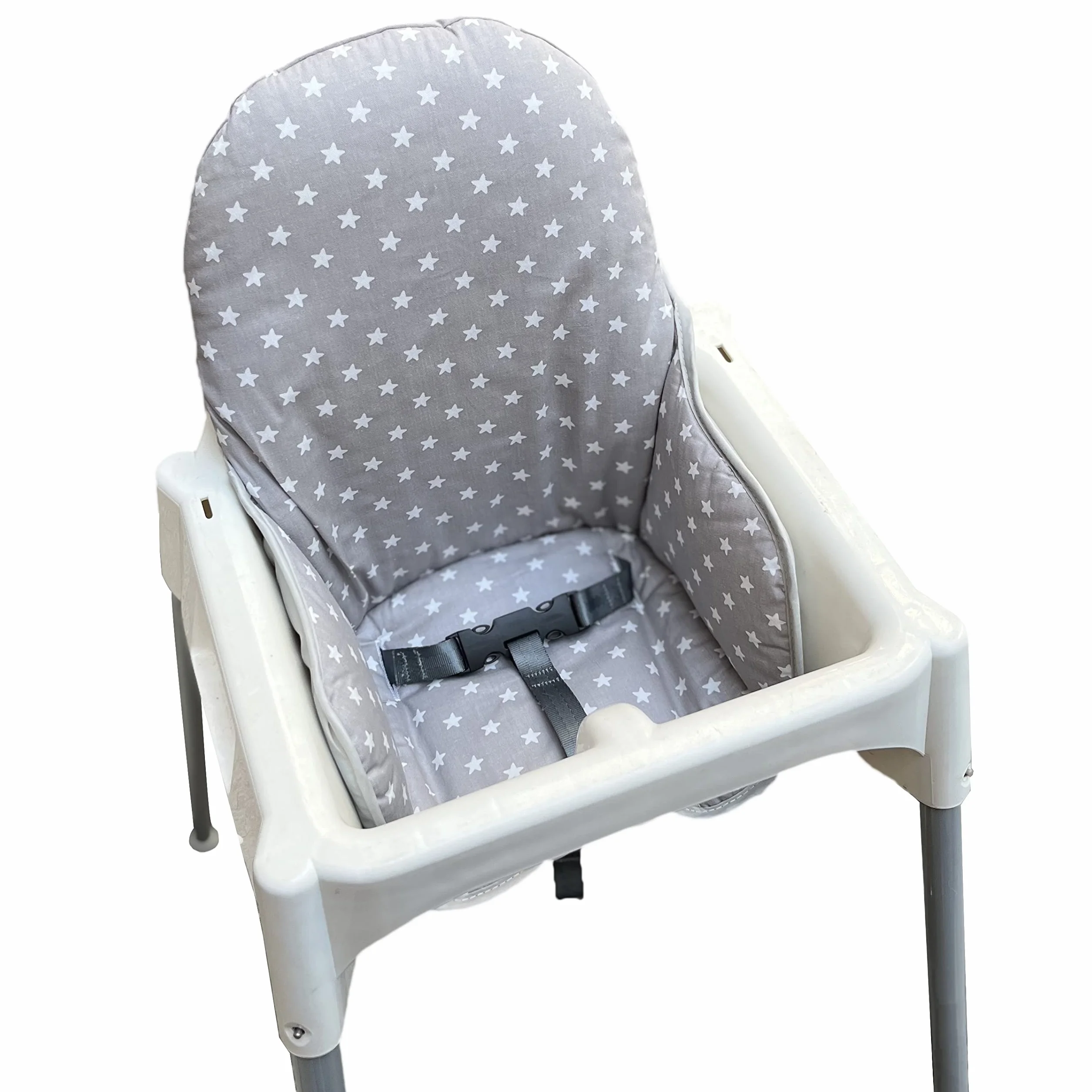 ZARPMA Fundas de asiento compatibles con trona Antilop, superficie de algodón y algodón acolchado, patrón de bosque, plegable, funda para trona (estrella gris)