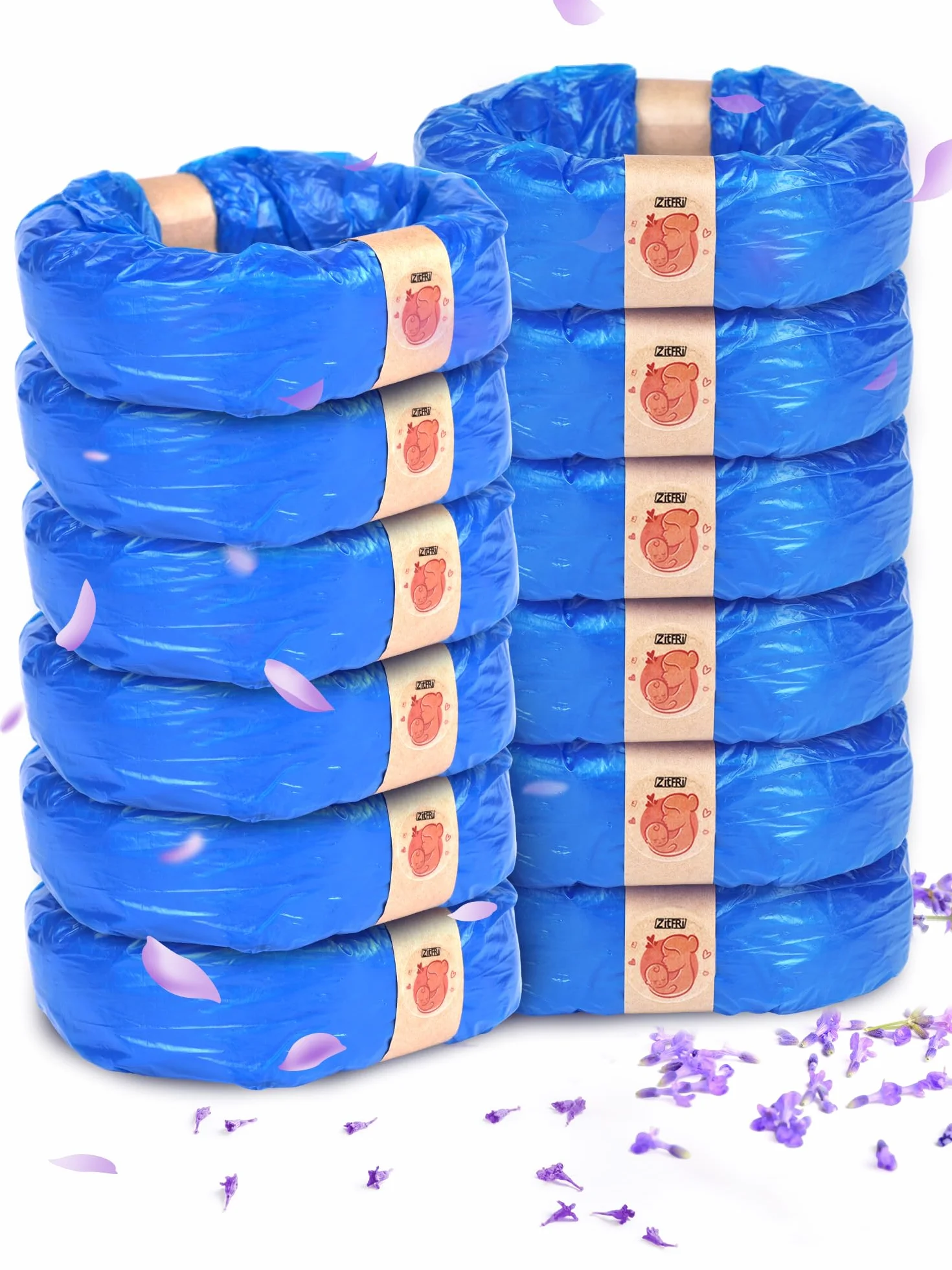 12 Recambios papelera pañales - recambios compatible Con Tomme Tipee Simplee Sangenic Twist & Click AngelCare classic xl bolsas pañales bebe - Olor a LAVANDA (Compatible Con Todos)
