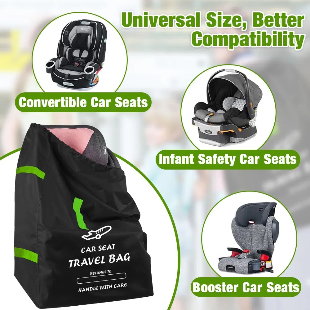 Bolsa de Transporte para Asiento Infantil, Impermeable Bolsa de Transporte Cochecito, Bolsa de Viaje para Viajes en Avión, Resistente al Agua, con Correa para el Hombro (86x46x46)