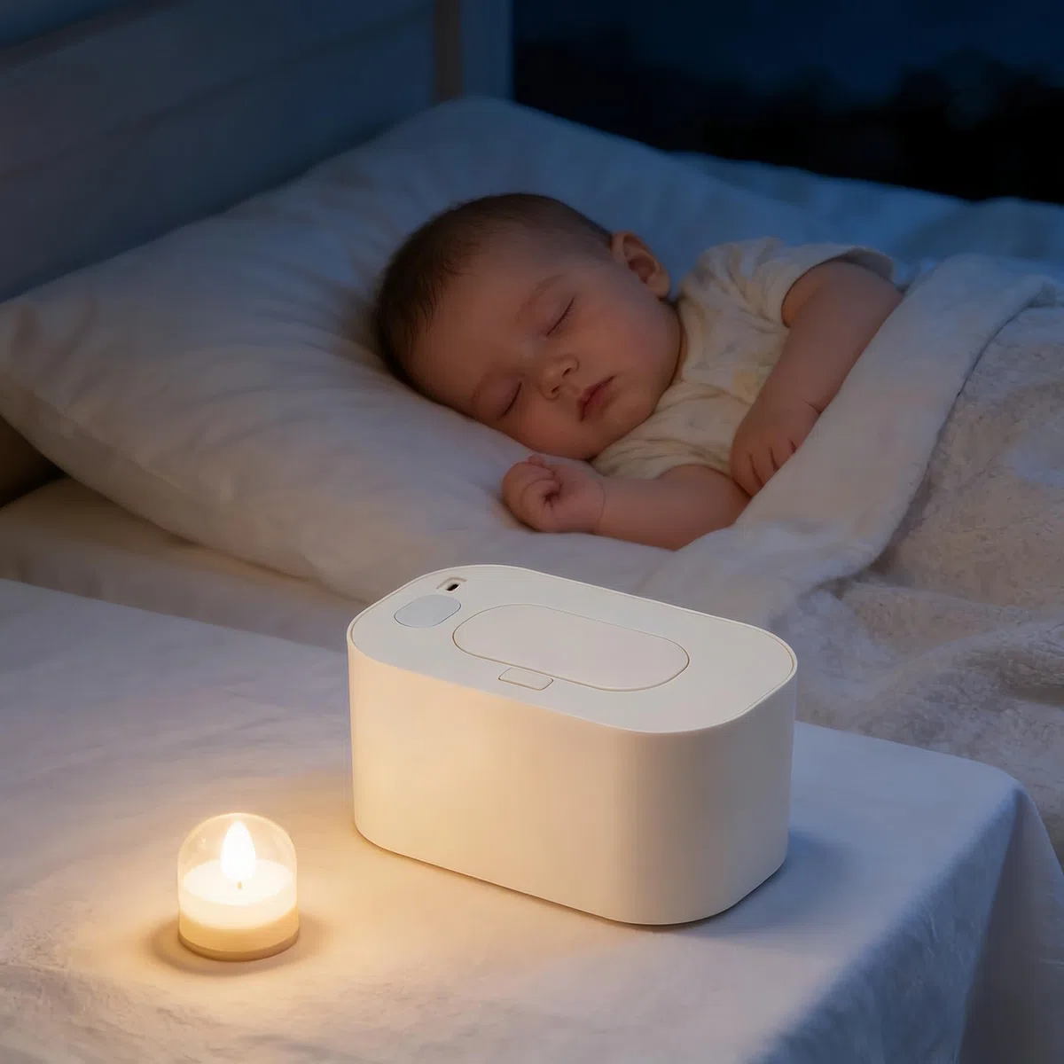 Calentador de Toallitas,Calentador de Gran Capacidad | Dispensador con Temperatura Constante - Para Viajes Coche Cuidado Infantil Cambiador Mesita de Noche Almacenamiento