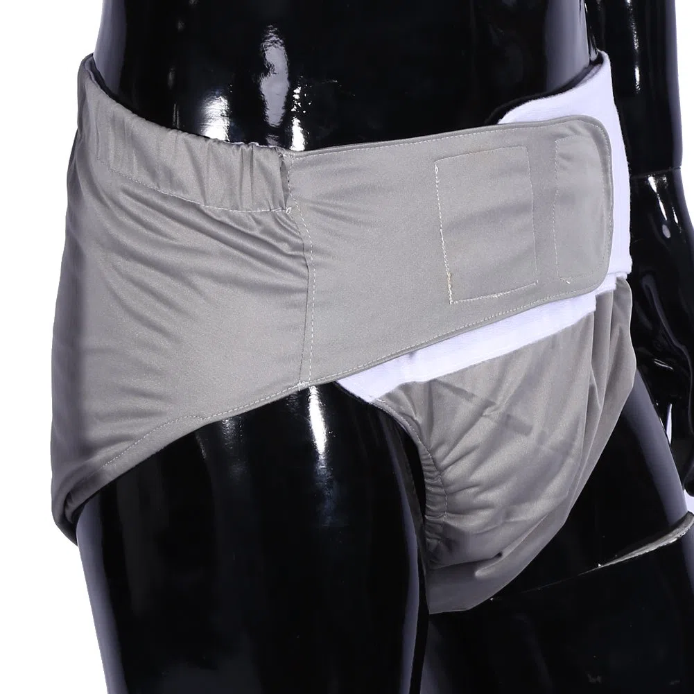 Nikou Pañal de tela para adultos, pañal de tela para cuidado de incontinencia adjuatable lavable nuevo para adultos, pantalón de pañal transpirable (Color : Gris)