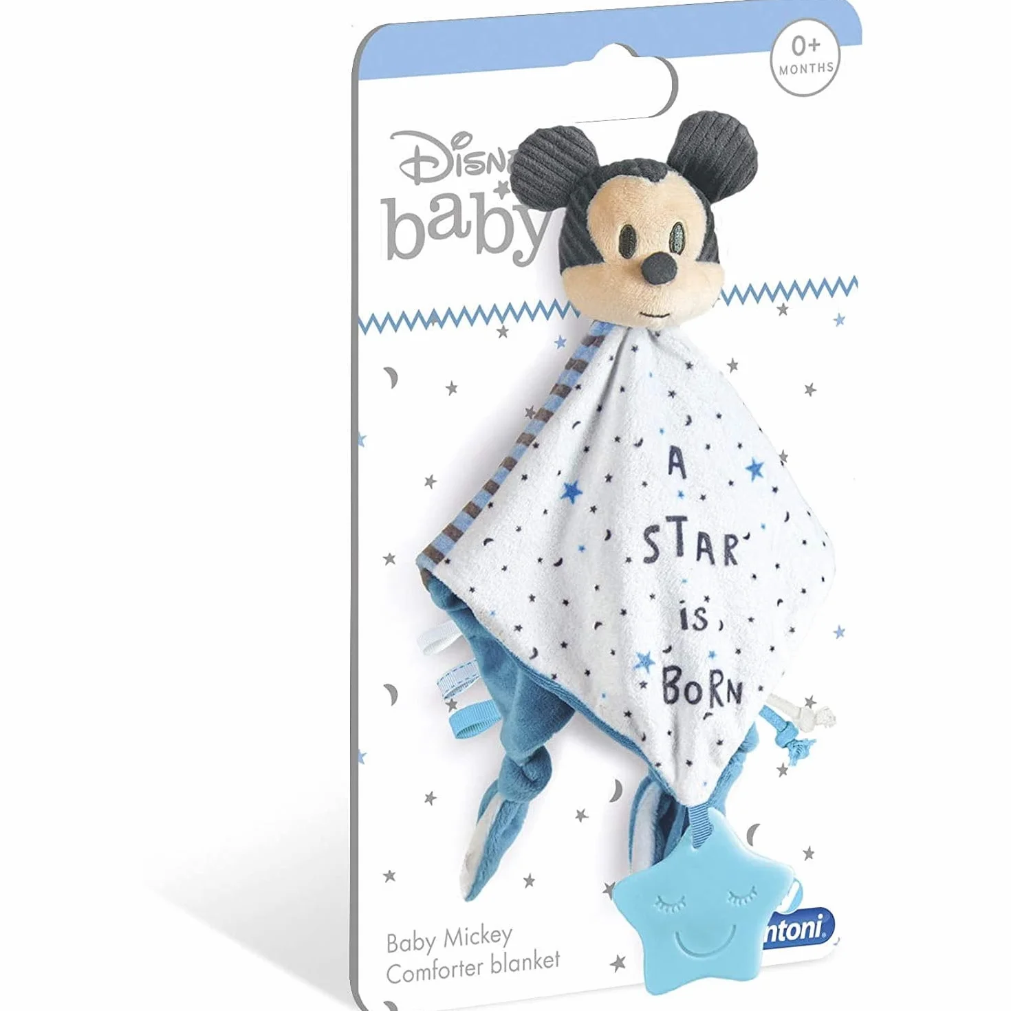 Clementoni - Disney Baby - Manta de edredón Suave de Mickey, Lavable a máquina, Juguete Educativo, Adecuada para niños de 0 Meses en adelante, 17345