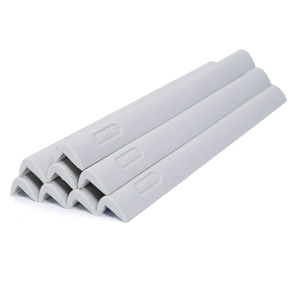 LONGFITE Protectores de Bordes y Esquinas, Paquete de 8 Unidades de 0.5 pies, Protectores de Esquina de Silicona de Grado alimenticio a Prueba de bebés (Gris)