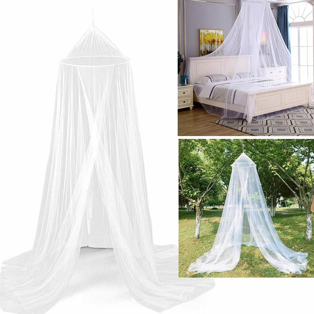Canopy de Mosquitera Universal, Mosquito Net Blanca de Color Blanco con Diseño de Cúpula, Fácil Cama Colgante Canopy Netting, Protección de Red de Insectos para Camas Individuales y Dobles