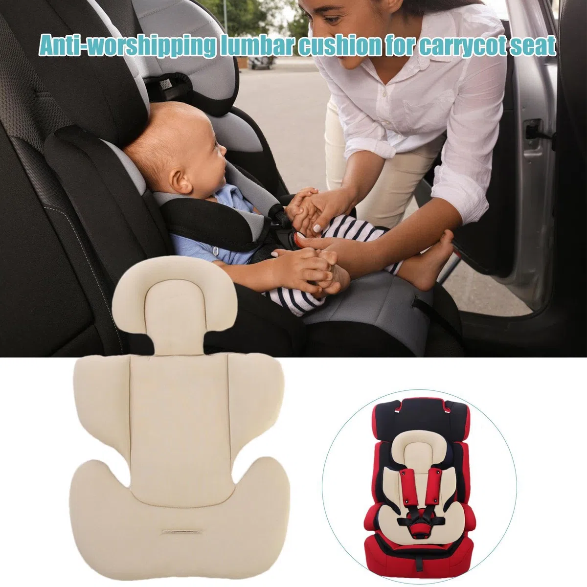 Inserto Para Asiento De Coche Para Bebé, Inserto Para Recién Nacido Para Asiento De Coche,Cojín Acogedor Para Asiento De Coche Para Recién Nacidos, Soporte Para La Cabeza De Bebé Para Cojín De Asiento