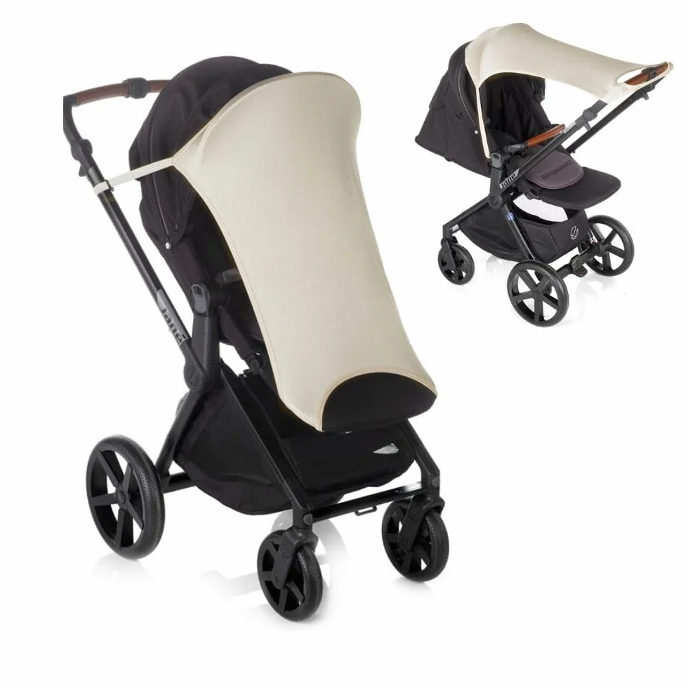 Jané Toldo Solar Carrito Bebé UPF 50+, Universal y Elástico, Parasol Transpirable, Protección UV para Cochecito y Capazo, Beige