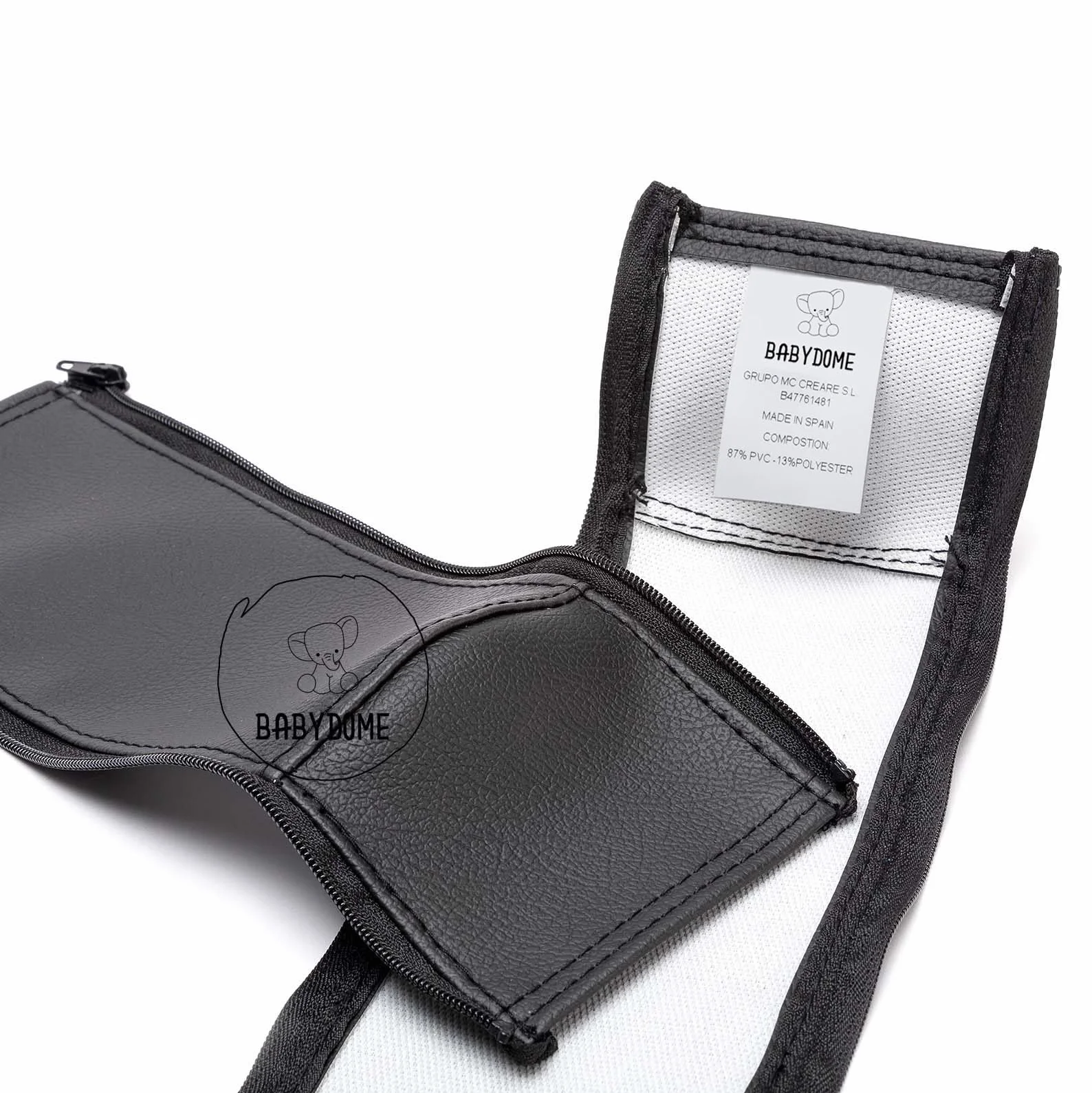 Pack Fundas manillar compatible con Bugaboo CAMELEON 3 y 3 PLUS. Fabricación artesanal en España en Polipiel Premium. Resistencia al sol, manchas, desgaste y decoloración. Color Negro.