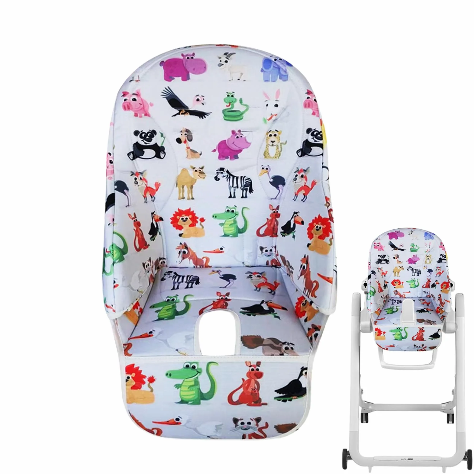 Funda trona bebé, Funda trona universal, Cojín plegable para sillas altas de comedor para bebés, Funda de asiento Accesorios para PegPerego, Siesta Zero3, Baoneo, Kosmic Jané etc.