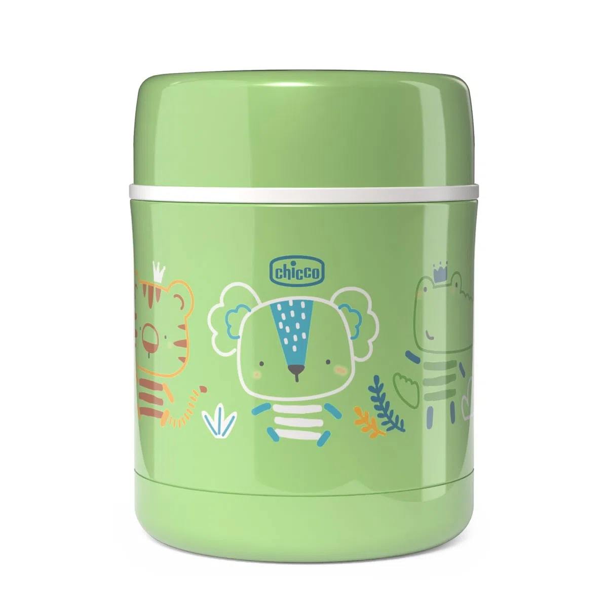 Chicco Contenedor Térmico para Alimentos, Porta Comida Térmico, Mantiene la Temperatura hasta 6 horas, Para alimentos calientes y fríos, Contenedor de Comida para Niños, Acero Inoxidable, 300 ml, 6M+