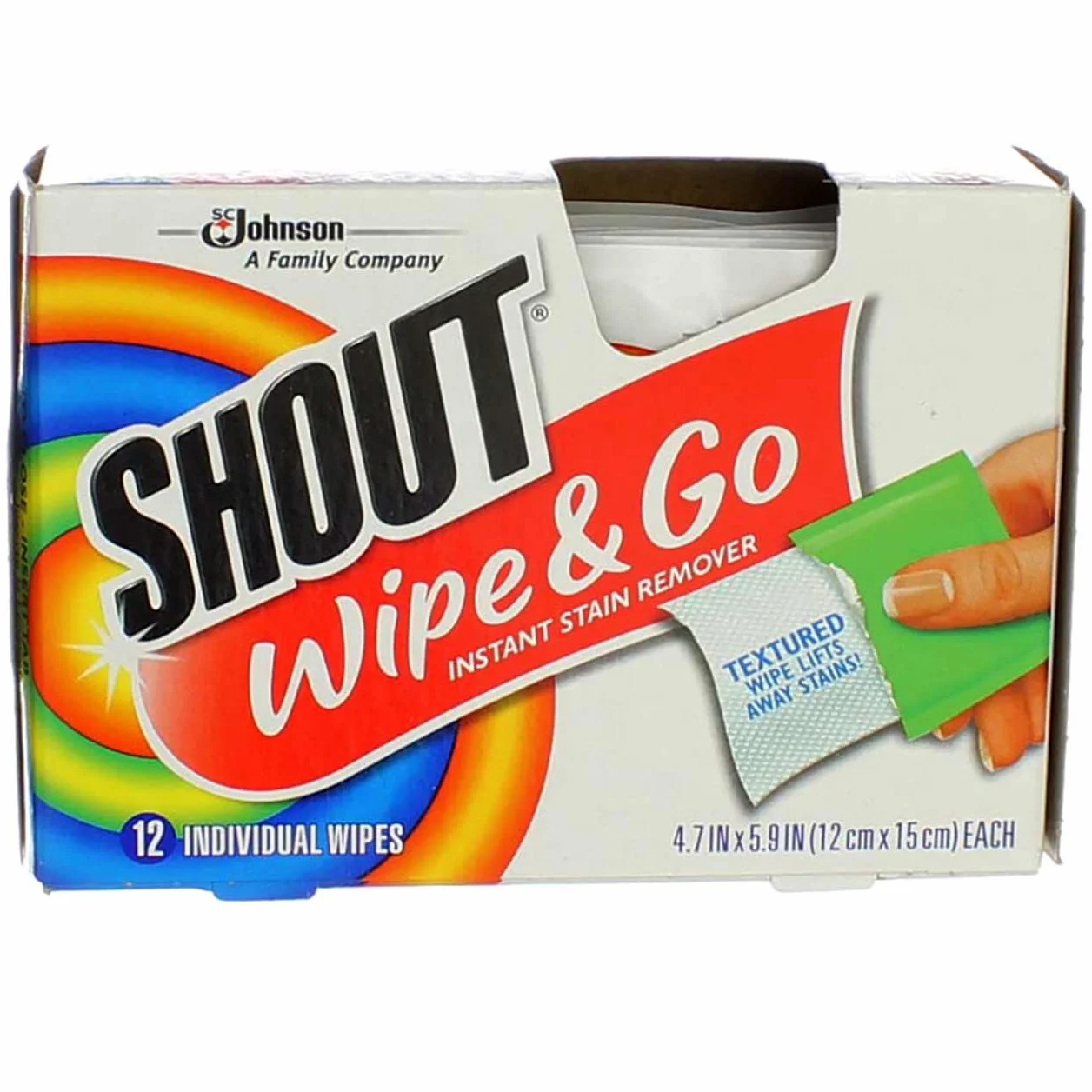 Johnson Wax 02246 Shout Wipes con 12 Toallitas