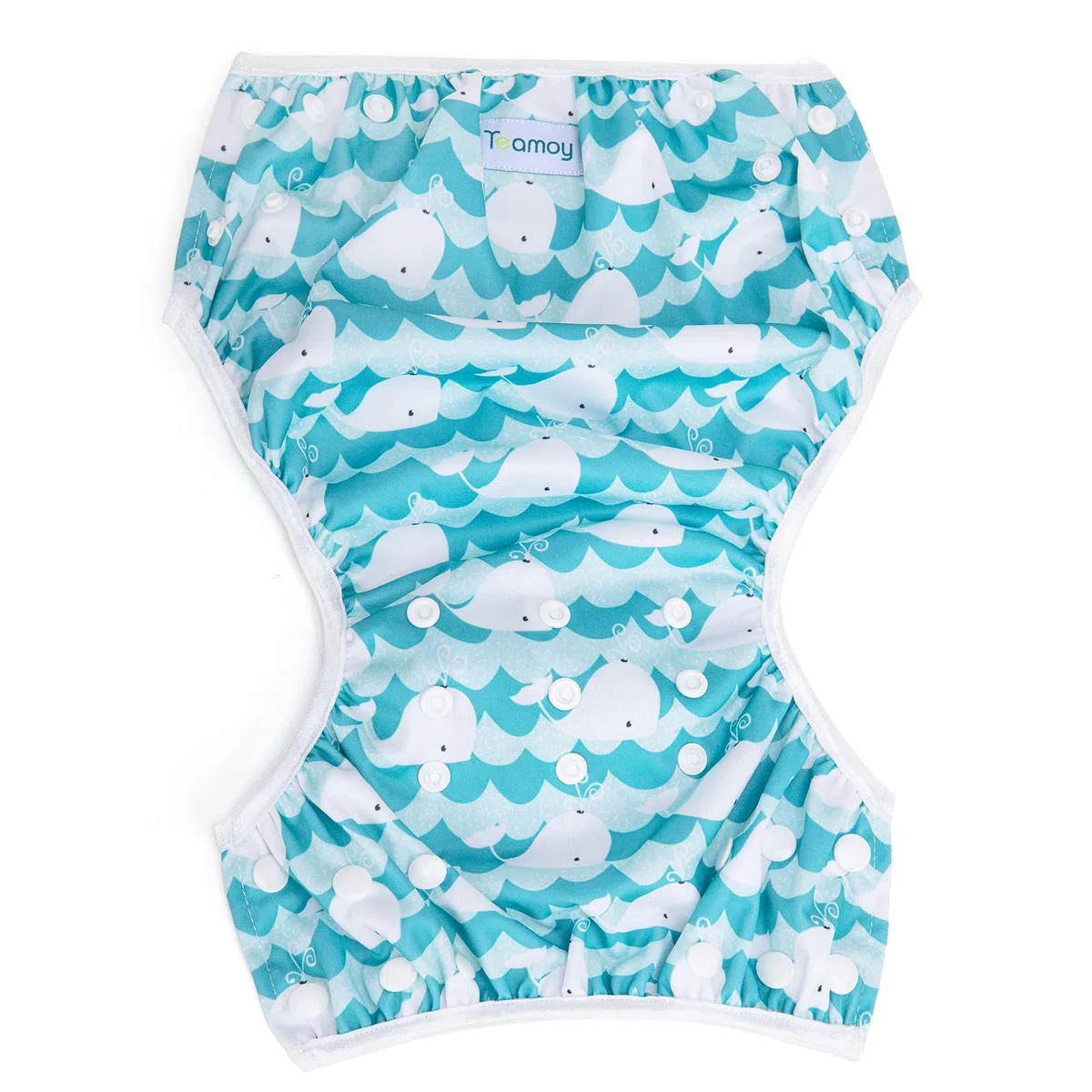 Teamoy pañals nadar lavables(paquete de 2), reutilizables pañales para baño pañales de natación para bebés niño, Ballena + ballena linda