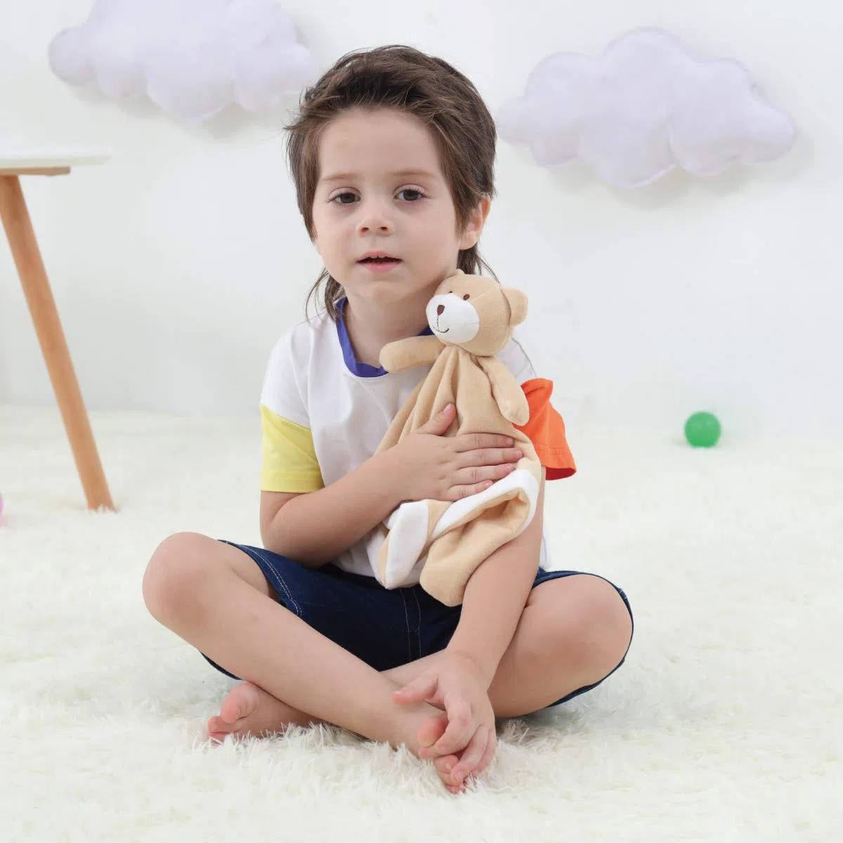 Apricot Lamb - Schlaf-gut Teddybär Schmusetuch Plüsch Komfort Kuscheltier für Babys - weich & waschbar - 32 cm