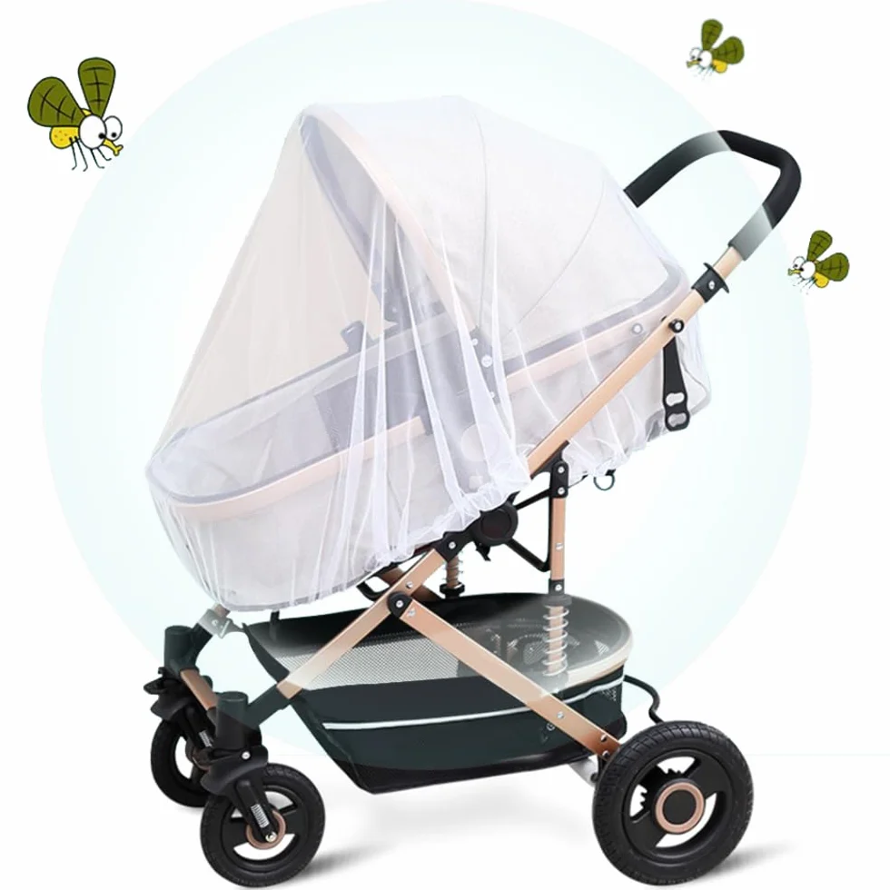 Fabur Universal Mosquitera Carrito Bebé,Mosquitera Bebé silla de paseo y cuna de viaje resistente, Protección Perfecto Elástica y lavable