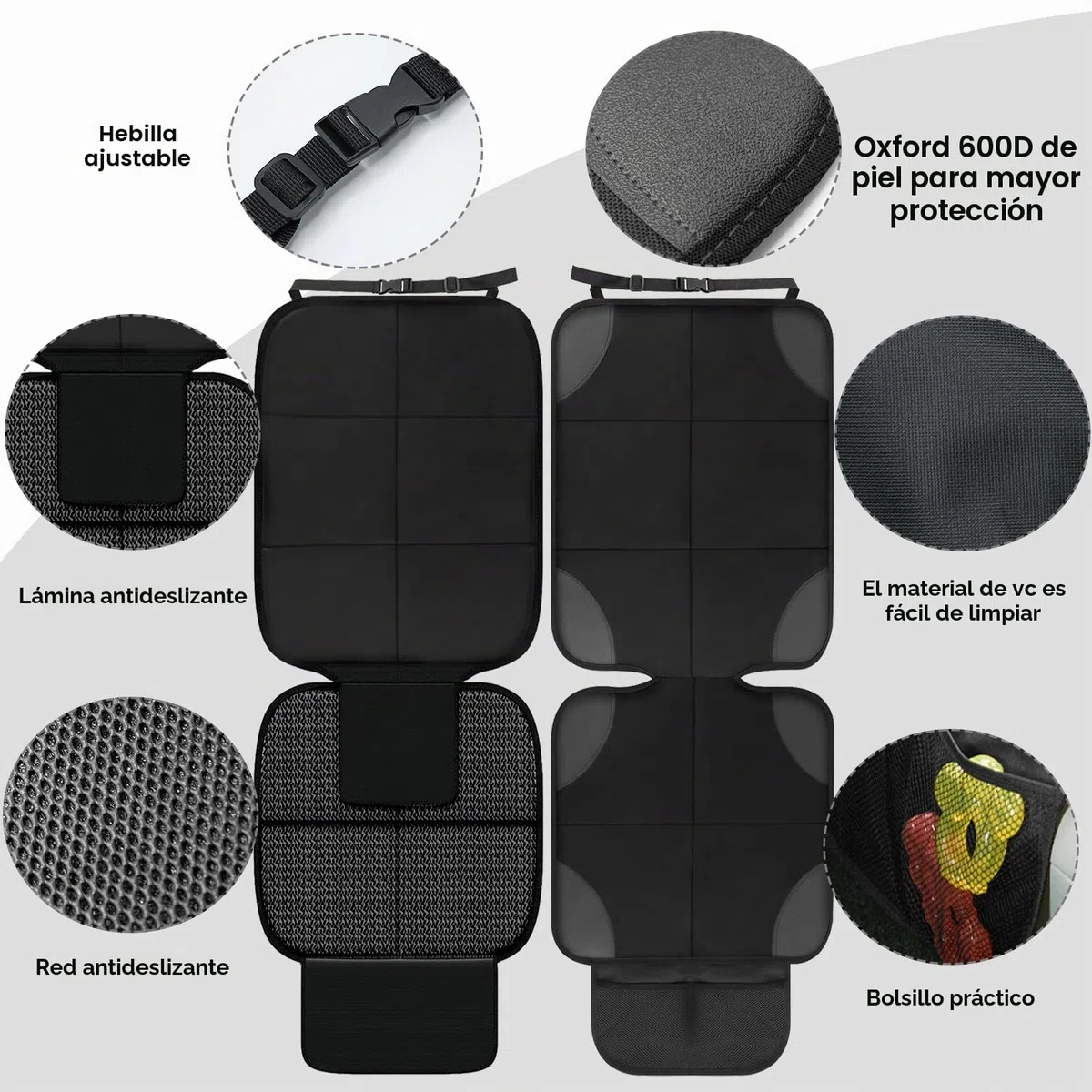Gigmeta Protector de Asiento para niños, Antideslizante, Impermeable, Protector de Asiento Trasero para portabebés, Asiento Infantil y Mascotas, ISOfix Adecuado para Todos los Asientos Infantiles