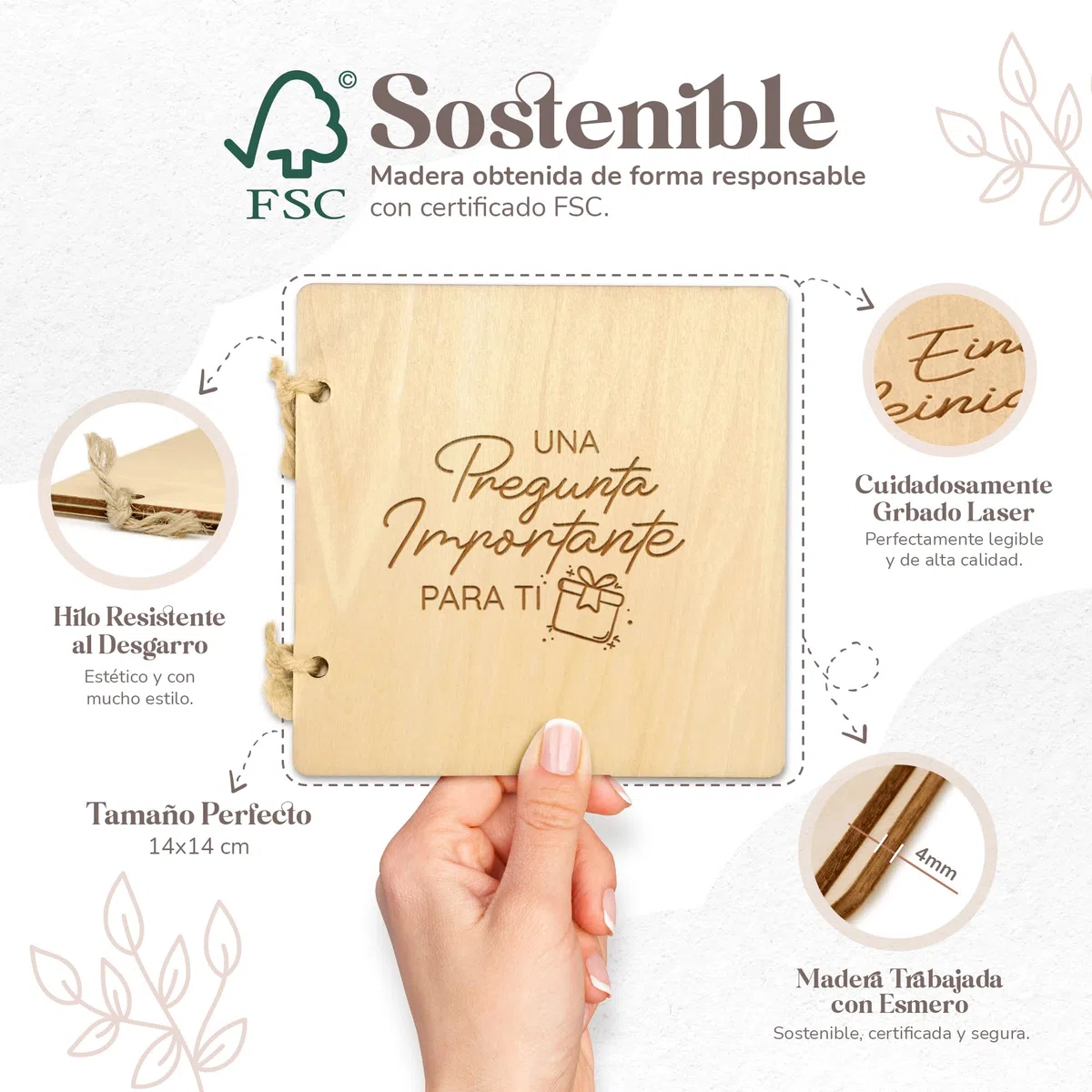 Quieres ser mi madrina de bautizo? Quieres ser mi padrino? - Regalo padrinos bautizo - Padrinos bautizo propuesta en librito de madera con espacio para foto de tu bebé | Mikito