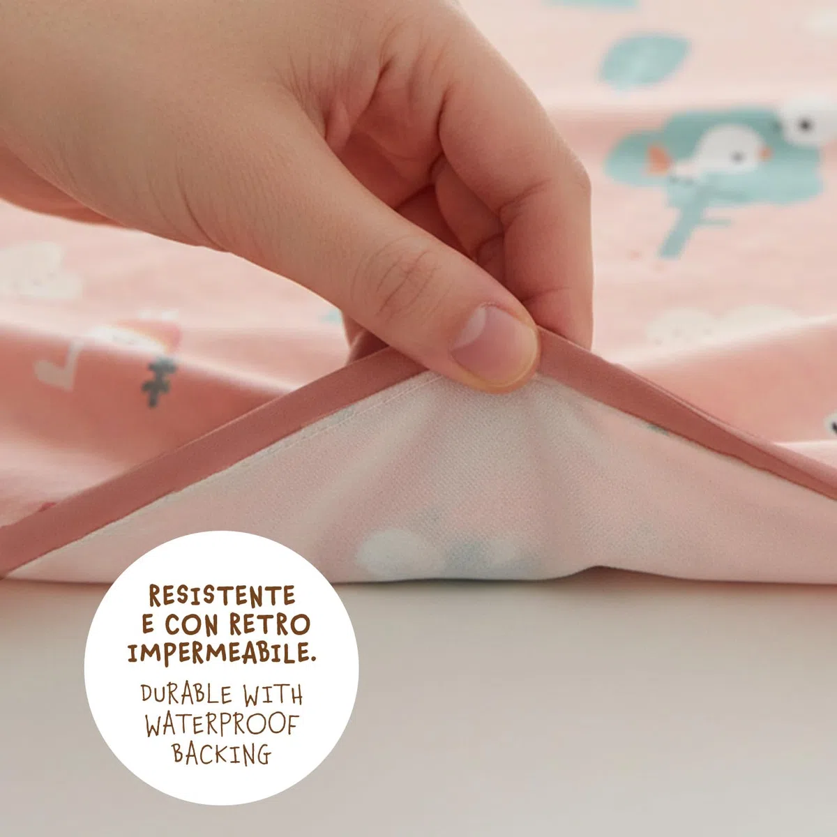 PERLETTI Empapadores Bebe Cambiador Cuna 50x70 cm Reutilizables - Empapador Impermeable Cambio Pañales Protector de Cambiador Niños Recien Nacidos (Set Rosa + Verde, 50x70 cm)
