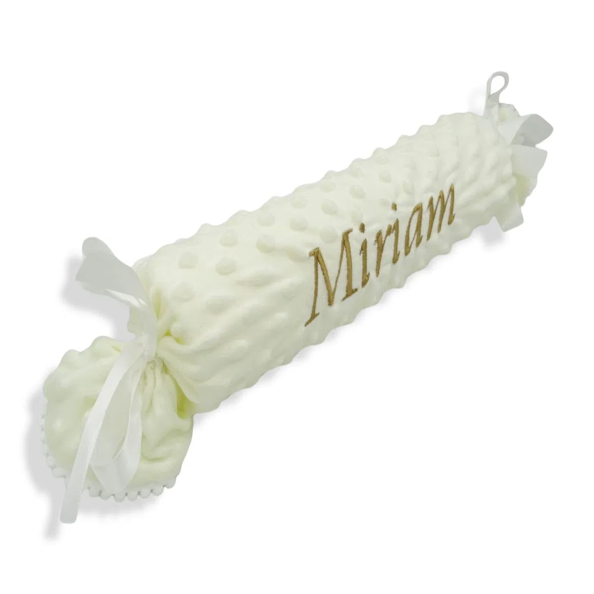 variouss Cojin Antivuelco Personalizado para bebé Recien Nacido, Personalizado con su Nombre Bordado. (Beige)