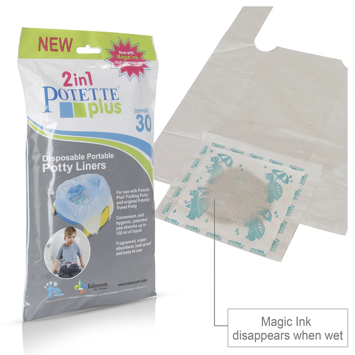 Kalencom KAL 2733 - Bolsas desechables para orinal Potette Plus (25 x 15 x 3 cm 30 unidades)