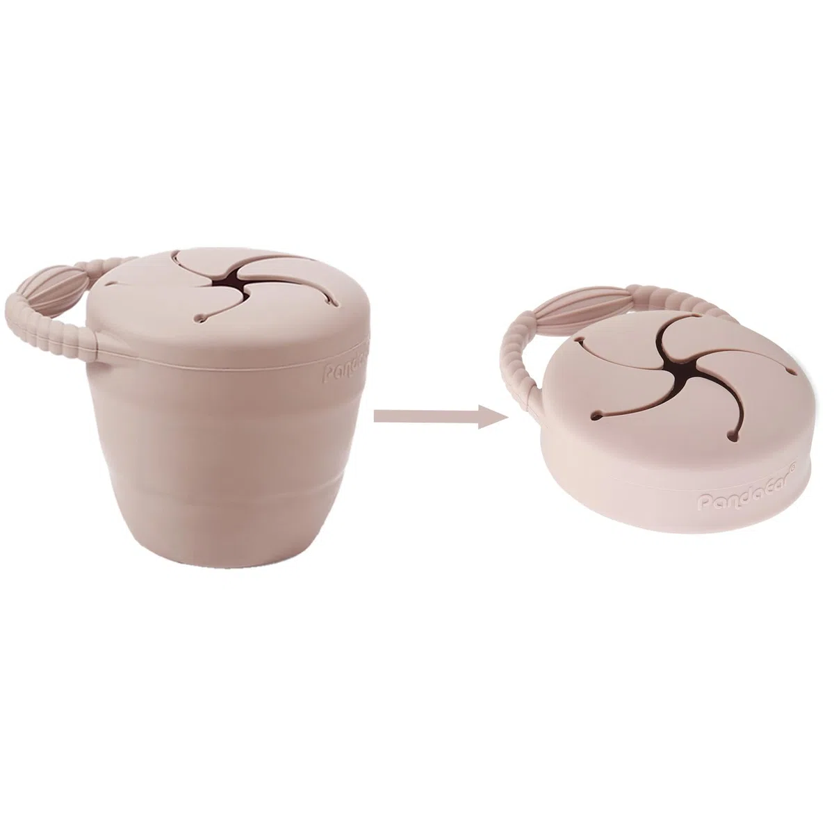 PandaEar Juego De Vajilla De Silicona Para Bebé, Set De 9 Piezas, Plato Con Ventosa, Cuenco, Baberos De Silicona, Vasos Para Aprender A Beber, Tenedores (Rosa)